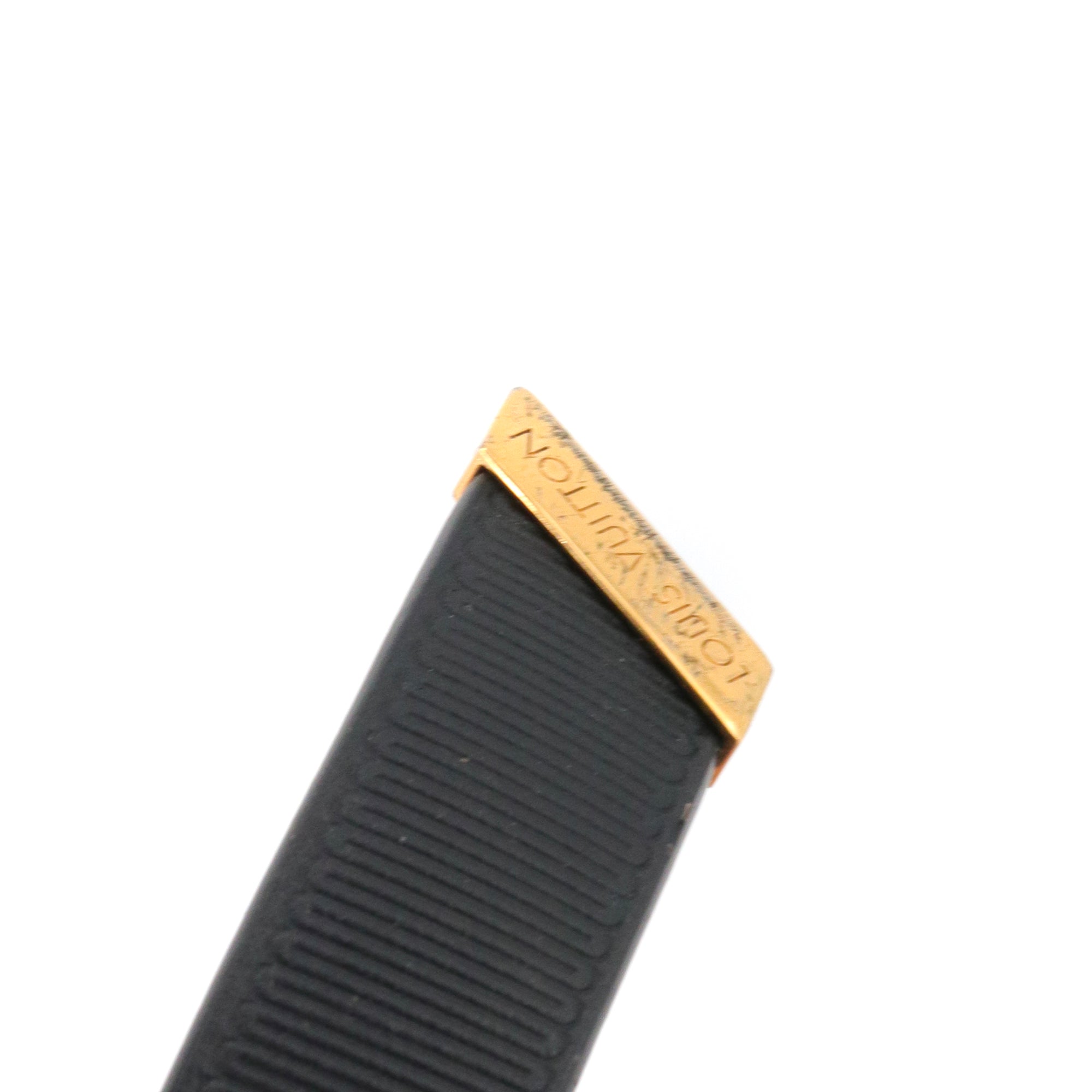 LOUIS VUITTON - Louis Vuitton Initials Belt in Black Leather (T75)