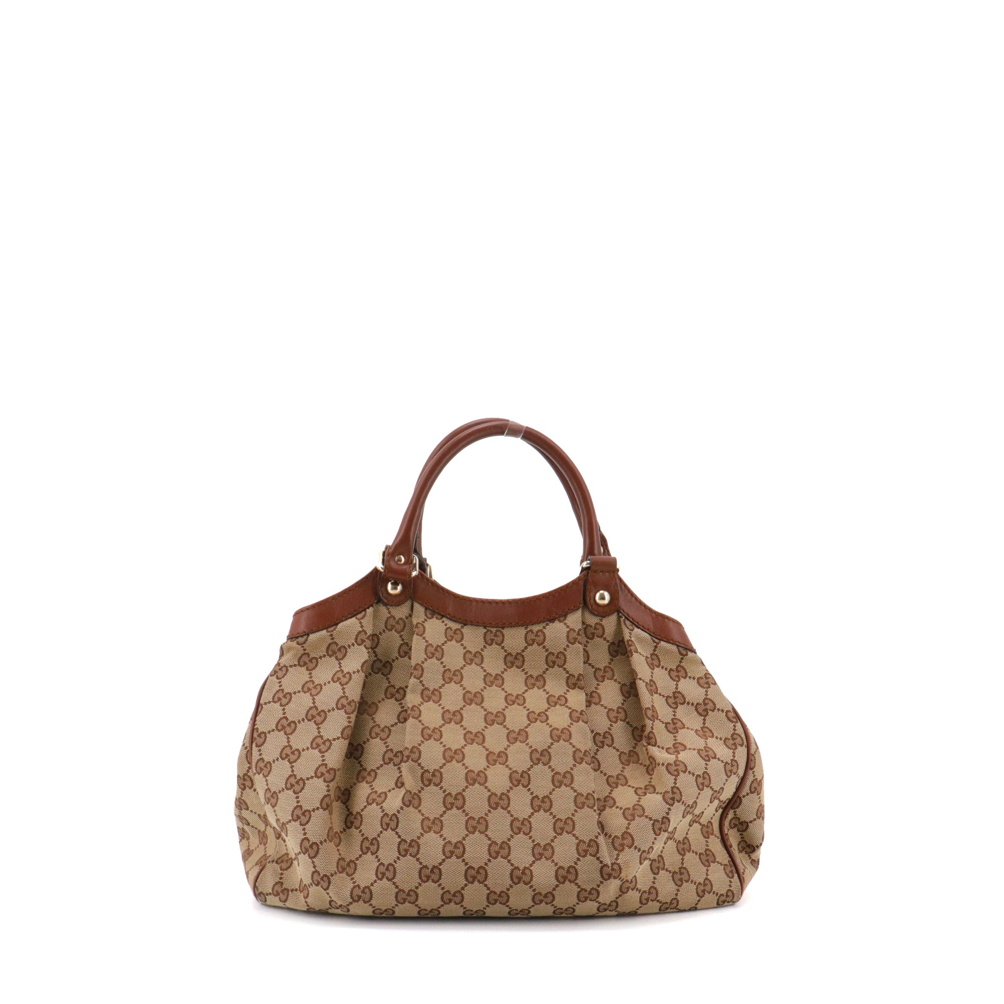 GUCCI - Sac à main Gucci en toile sûpreme GG et cuir marron
