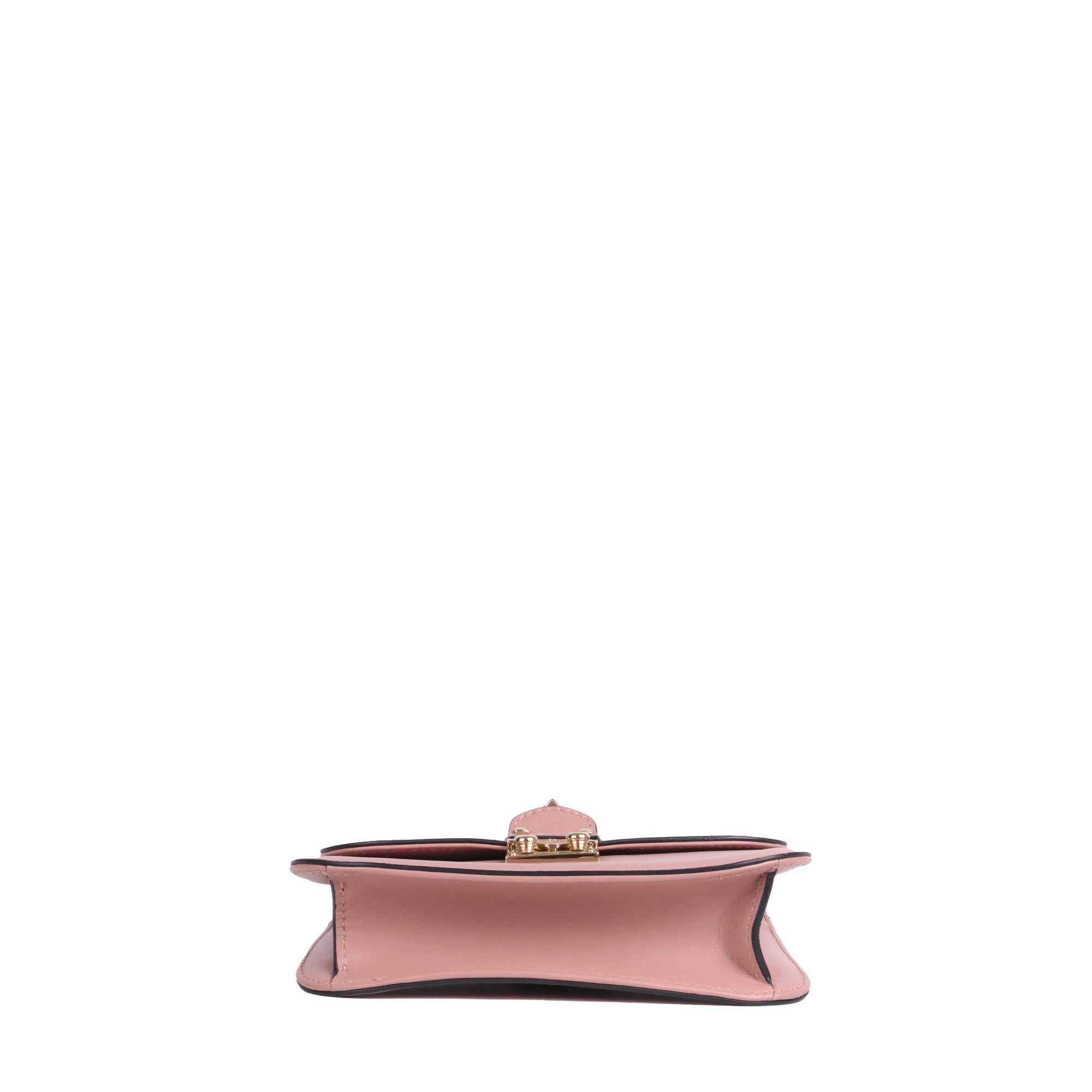 VALENTINO - Sac à bandoulière Glam Lock Valentino en cuir lisse rose ancien