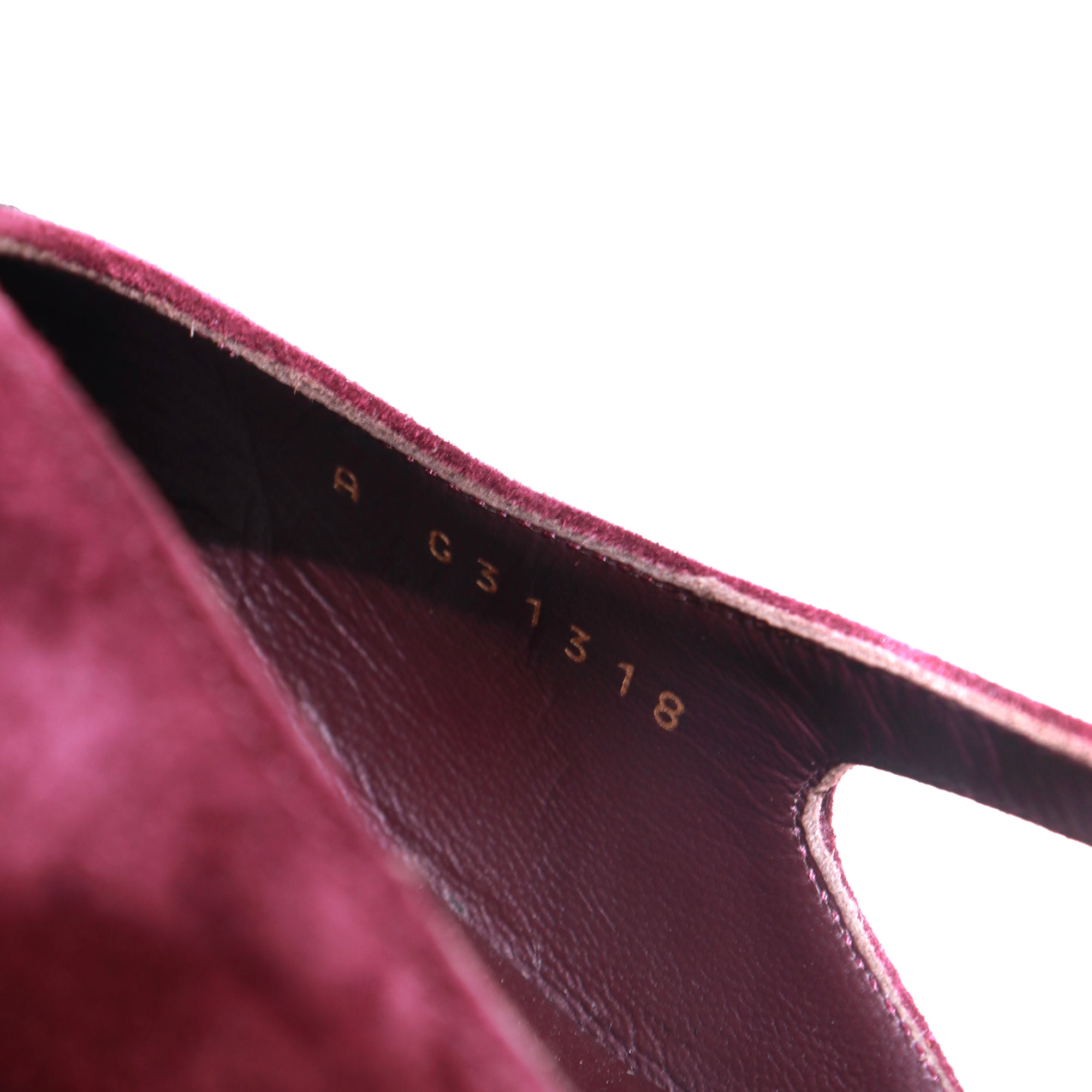 CHANEL - Sandales à talon Slingback en daim violet (T35,5)