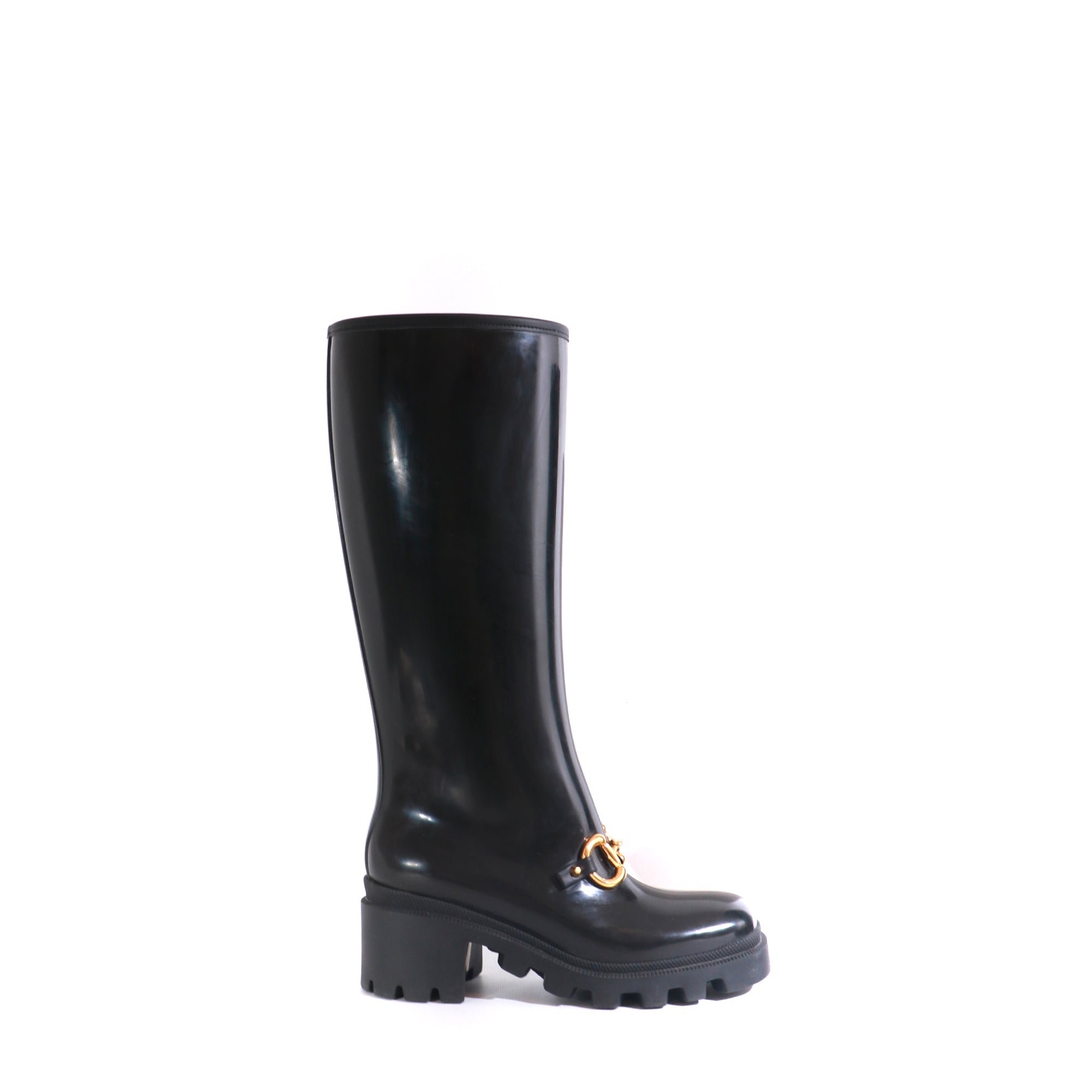 GUCCI - Bottes de pluie en caoutchouc avec détails Mors (T36)