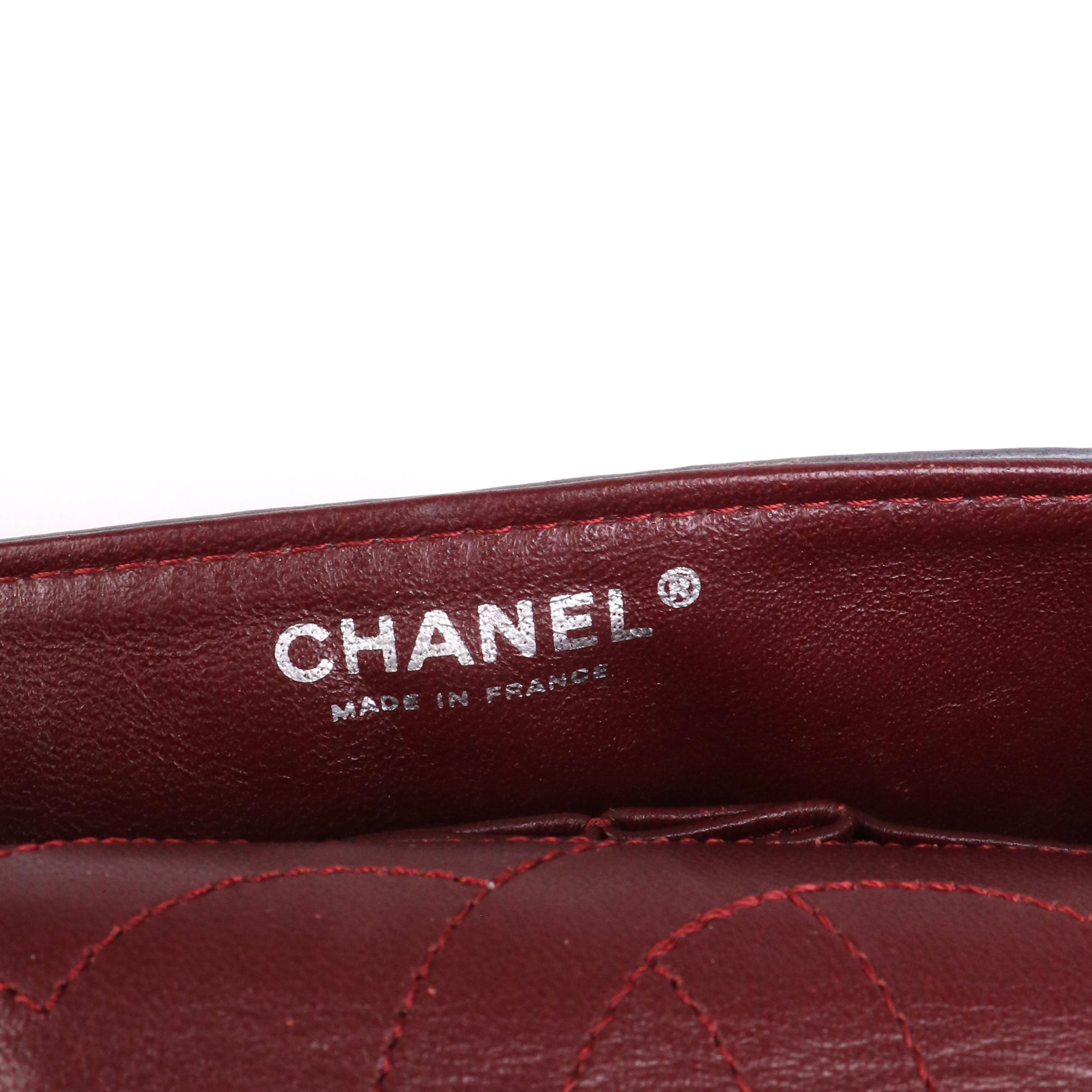CHANEL - Sac à bandoulière 2.55 Chanel small en cuir froissé gris vintage