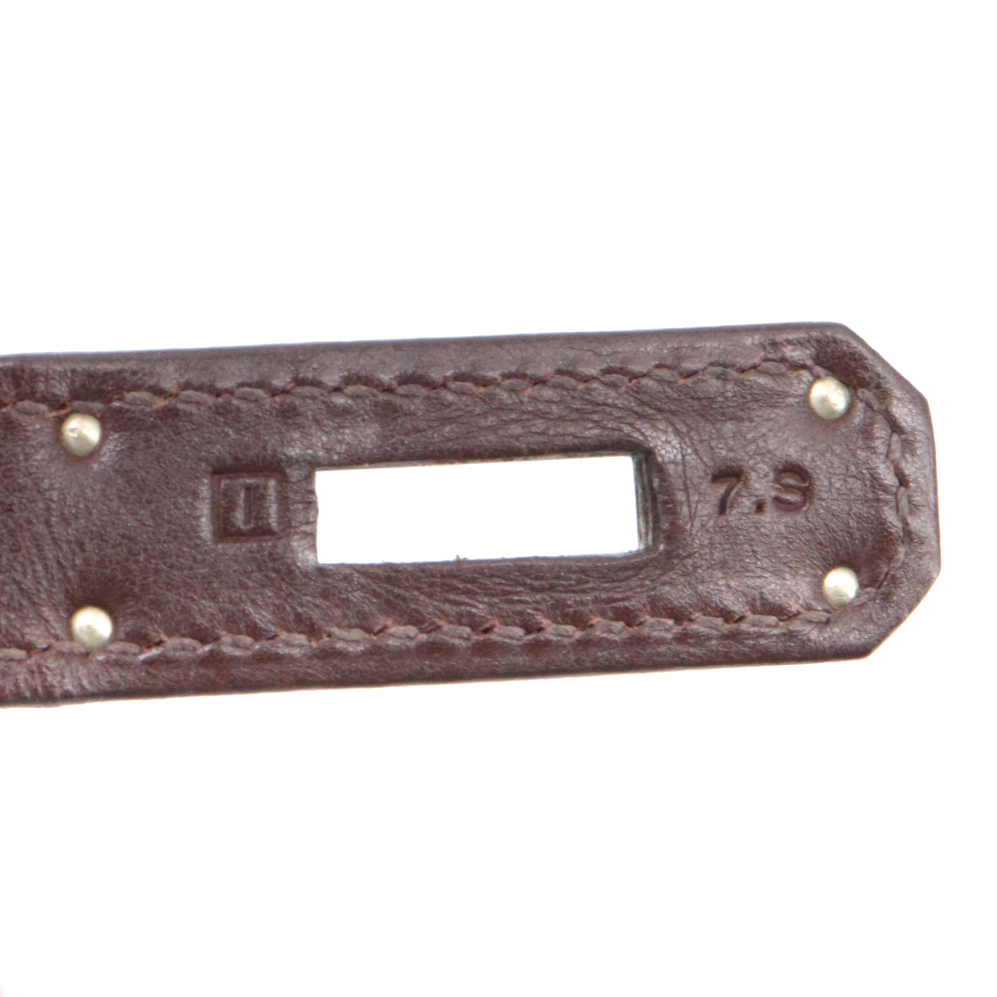 HERMÈS - Sac à main Kelly 32 Hermès en cuir evergrain cacao