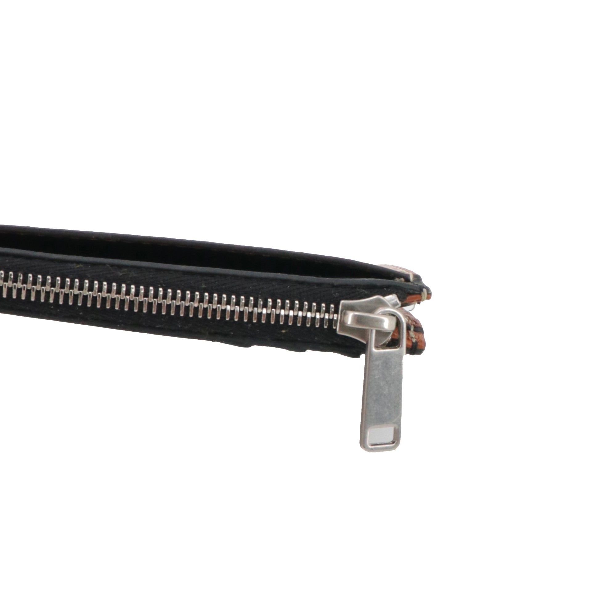 CELINE - Porte cartes Zippé Celine en cuir et toile triomphe