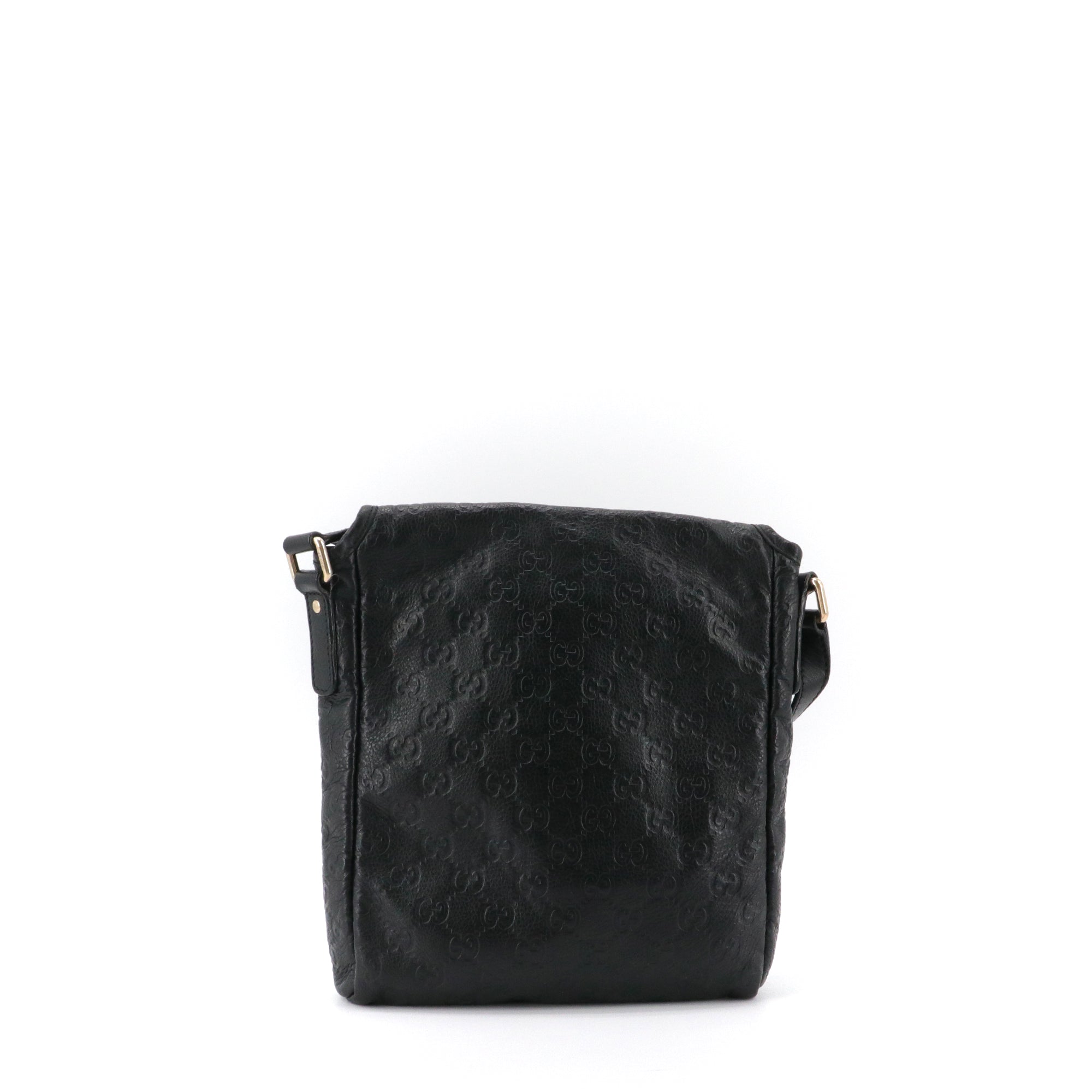 GUCCI - Sac à bandoulière Guccissima Gucci en cuir embossé noir