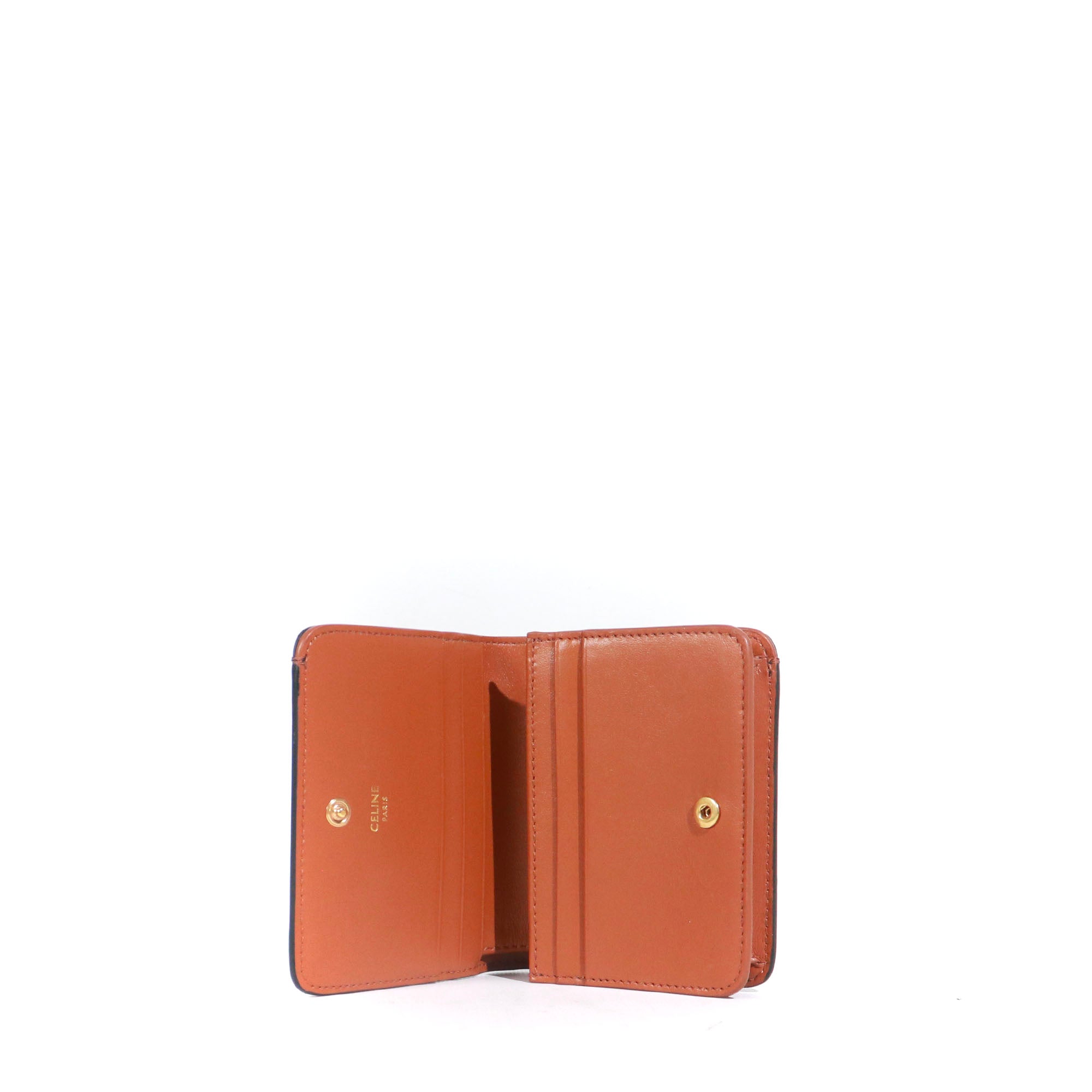 CELINE - Triomphe Compact Wallet in coated canvas