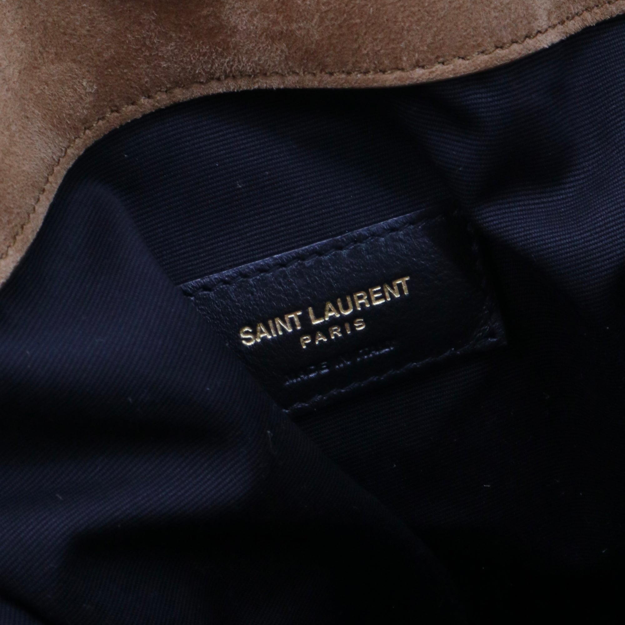 SAINT LAURENT - Sac à main Jamie Shopping Saint Laurent en suède marron