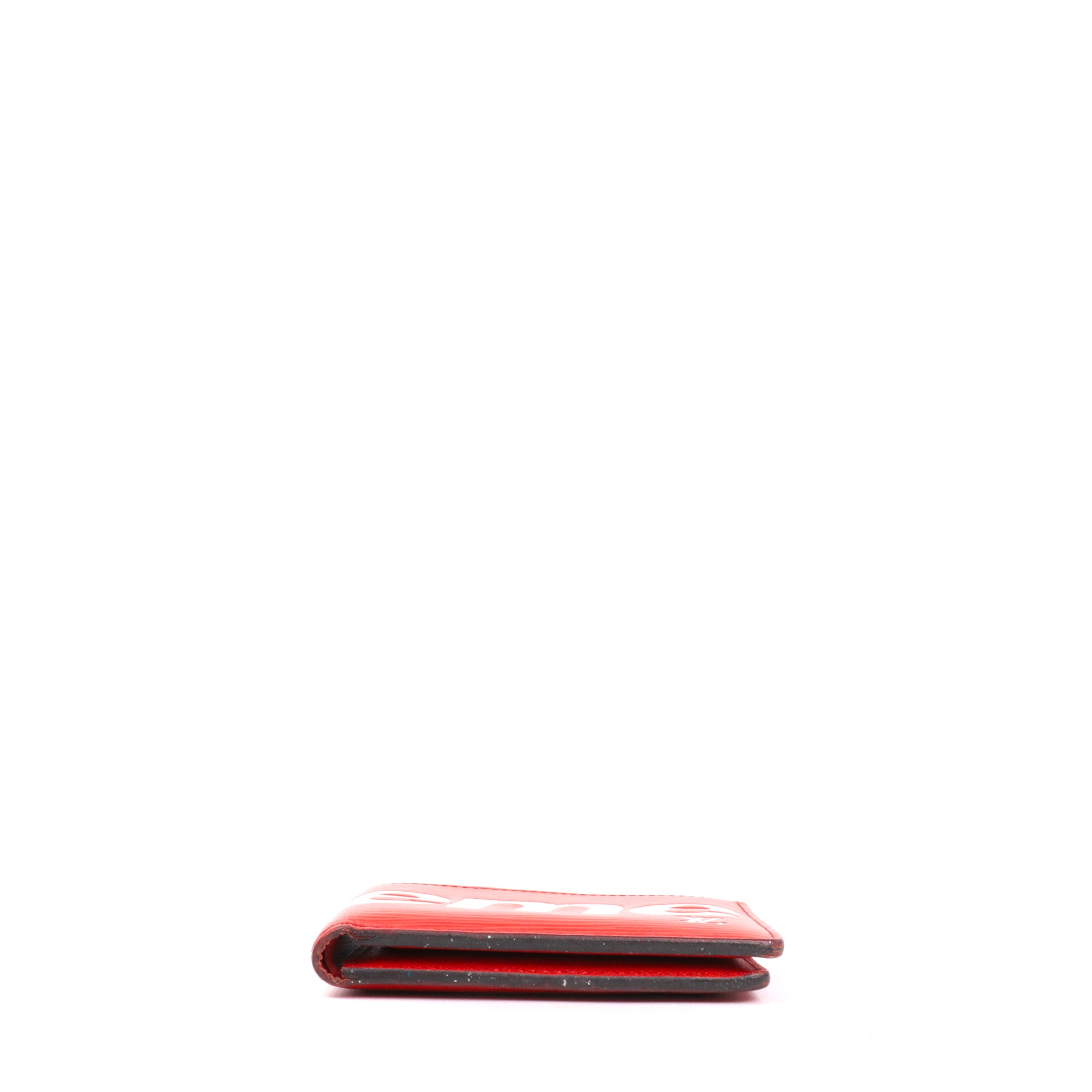 LOUIS VUITTON - Portefeuille Louis Vuitton x Supreme en cuir épi rouge