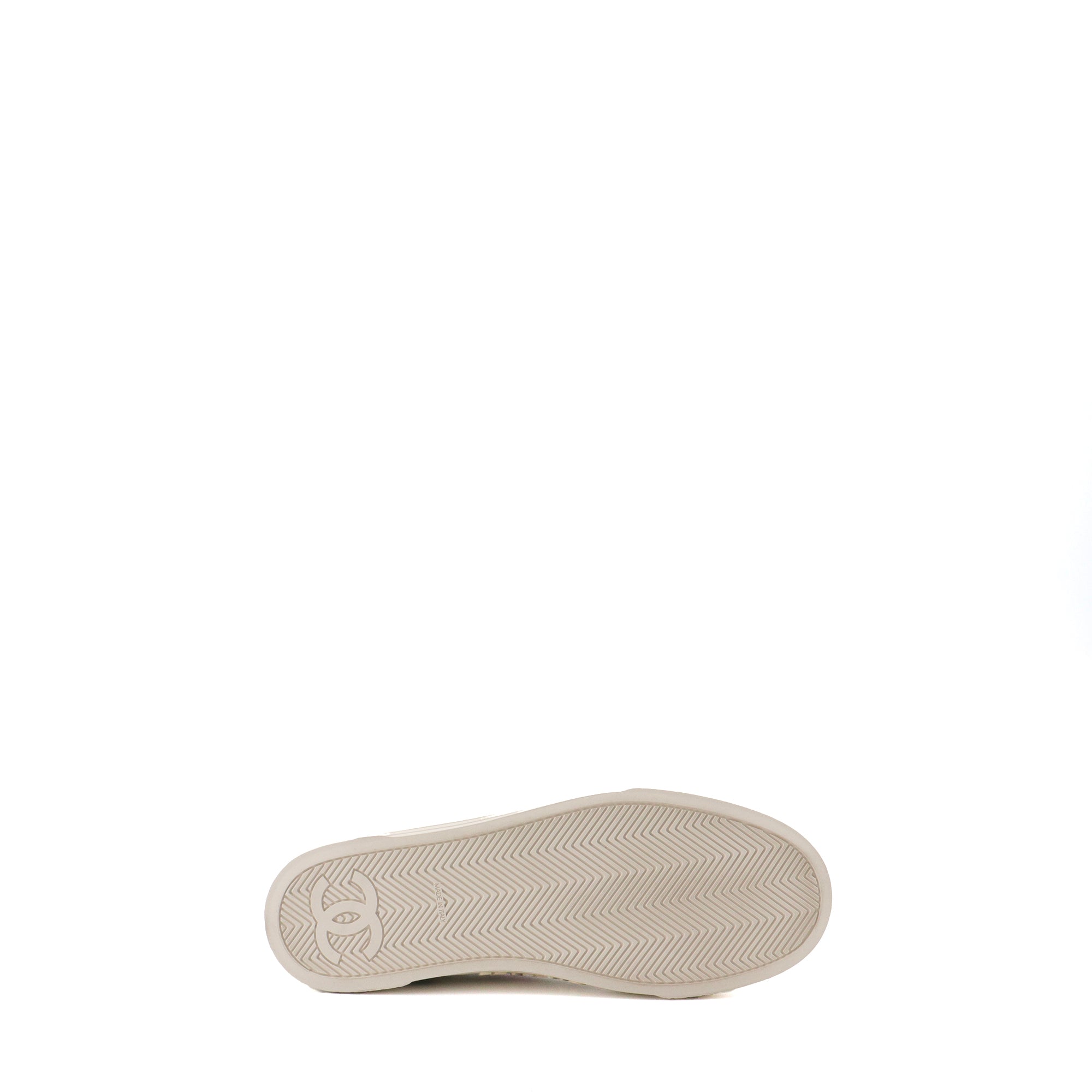 CHANEL - Sneakers CC Chanel en toile multicolore (T35.5)