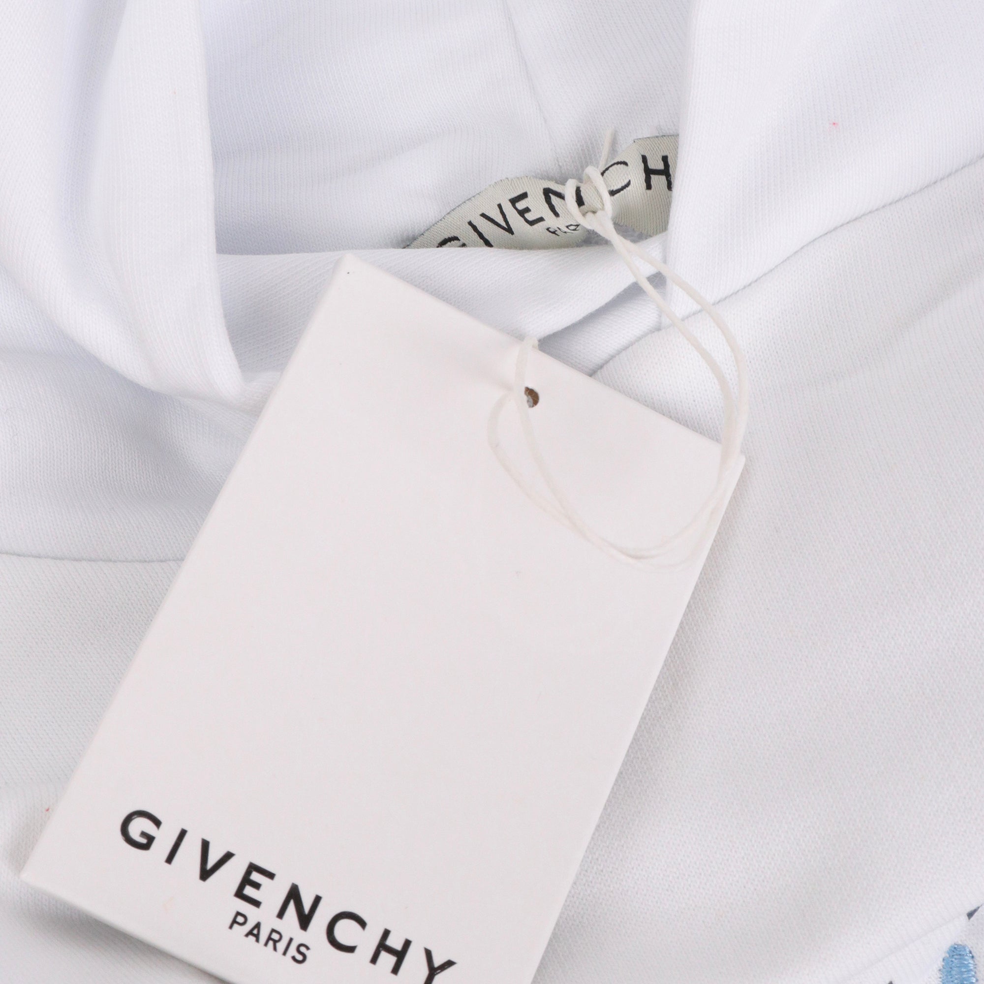 GIVENCHY - Sweatshirt Signature à capuche Givenchy en coton blanc (M)