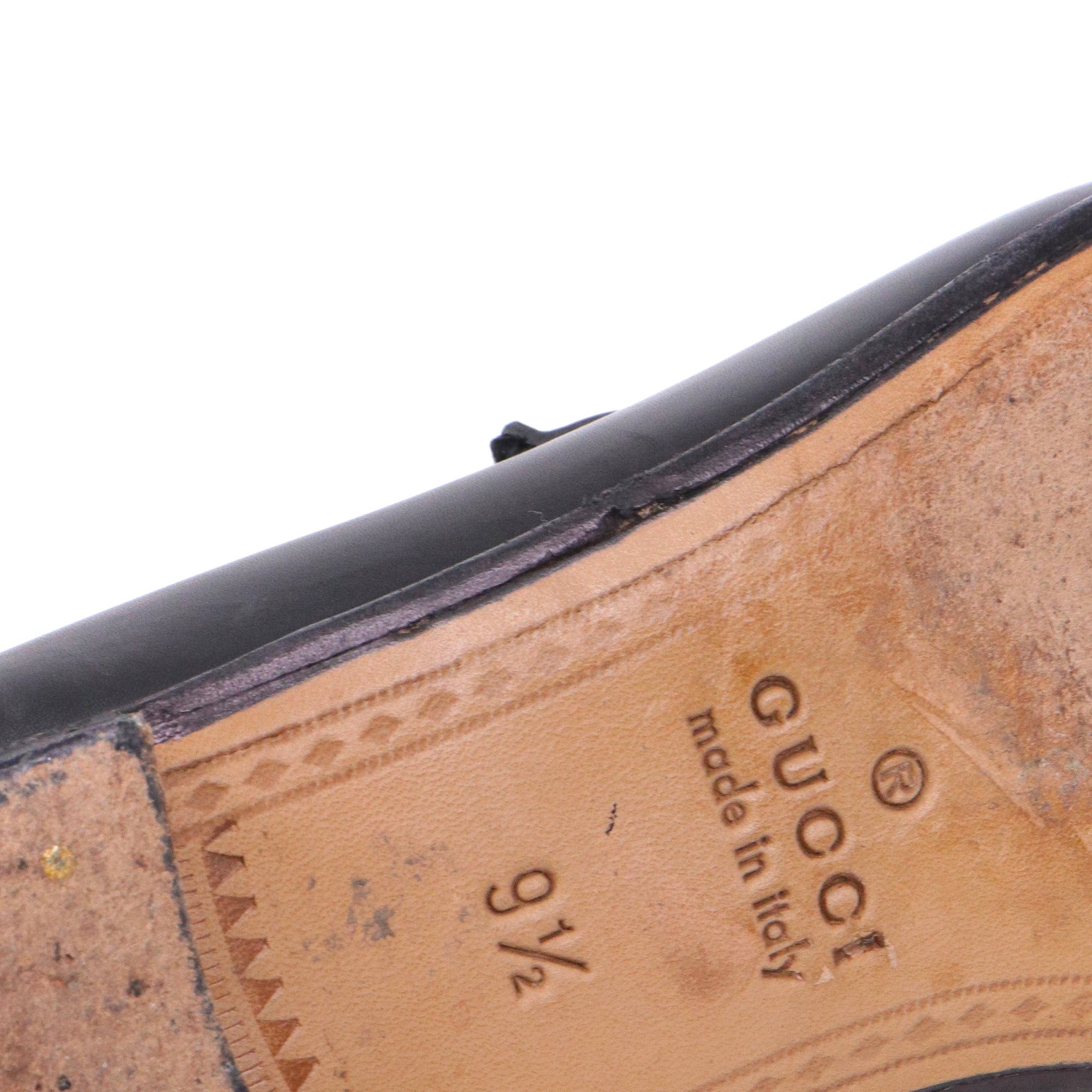 GUCCI - Mocassins Jordaan Gucci en cuir noir (T44)