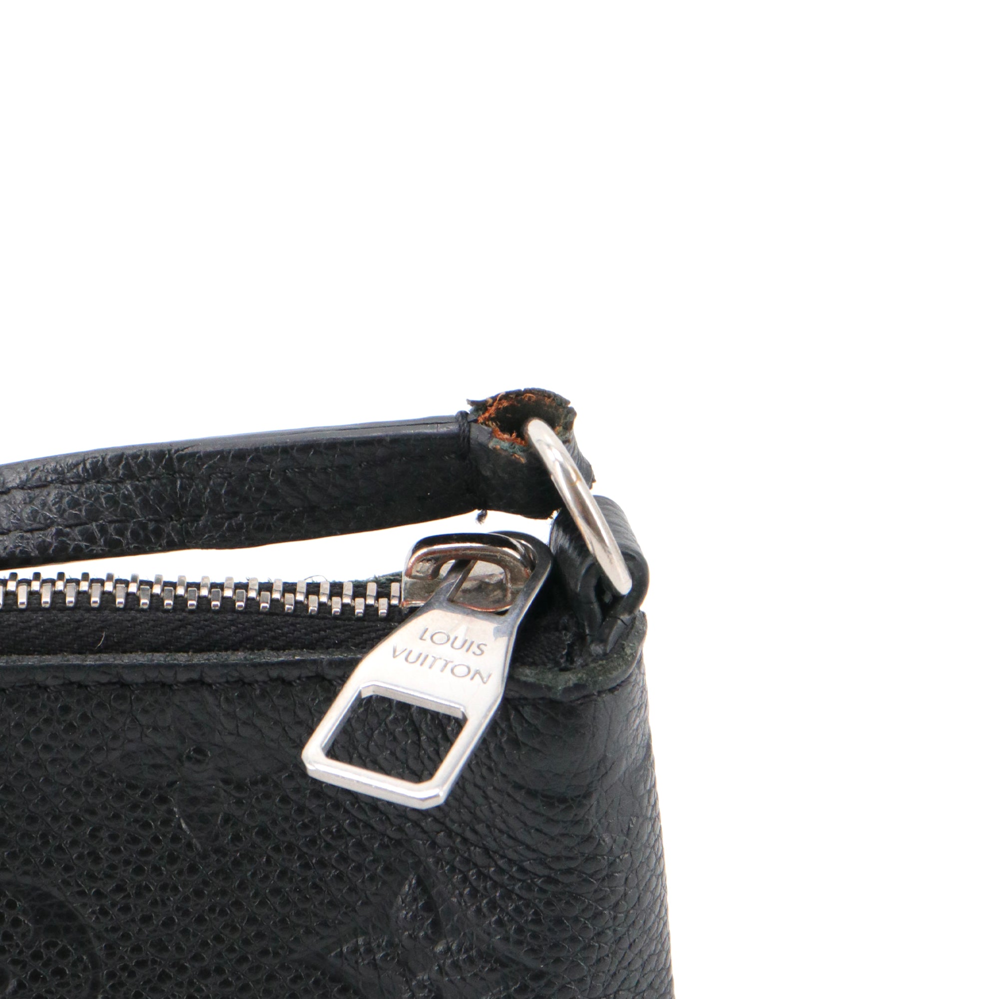 LOUIS VUITTON - Sac à bandoulière Pallas Louis Vuitton en cuir empreinte noir