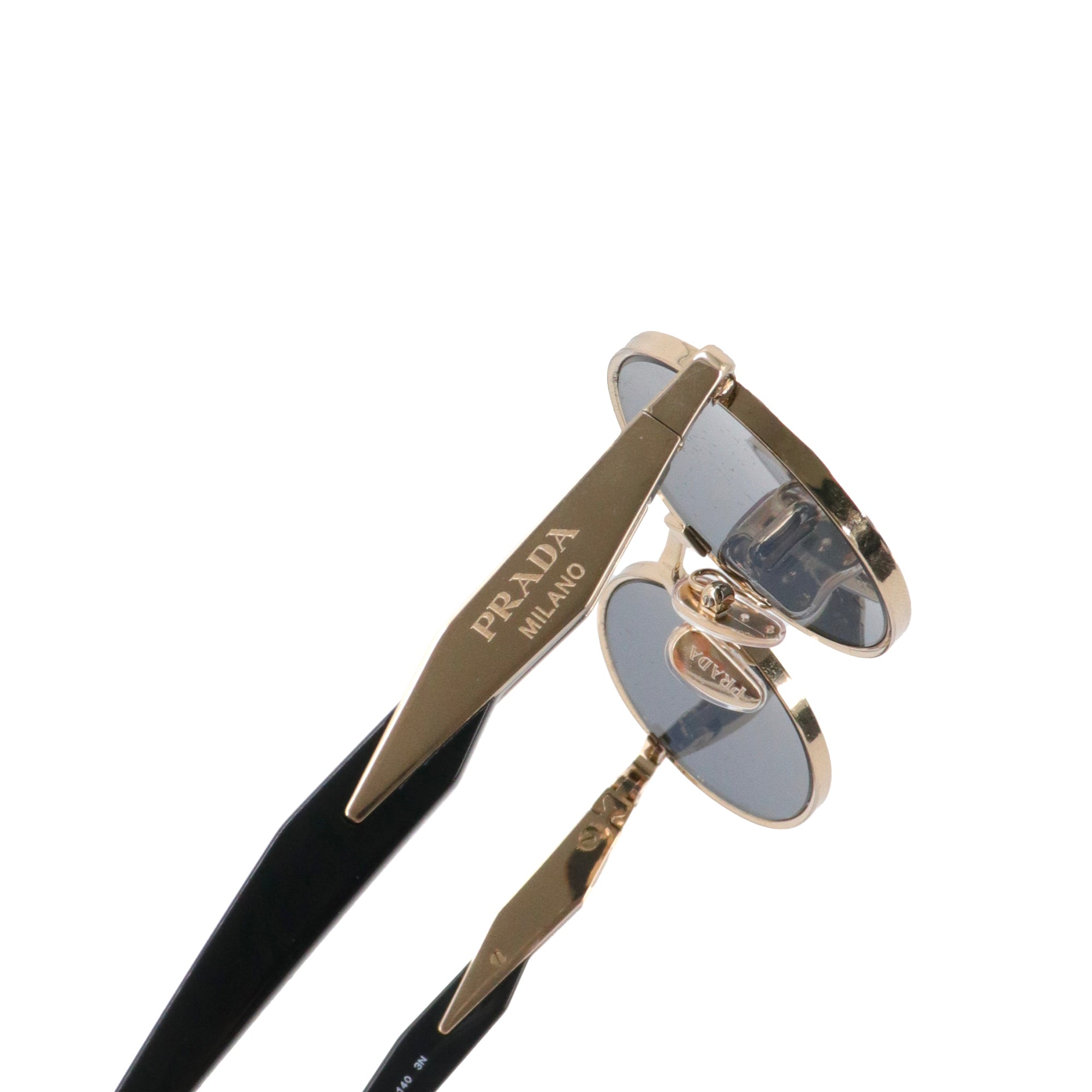 PRADA - Lunettes de soleil 65Z Prada en métal doré