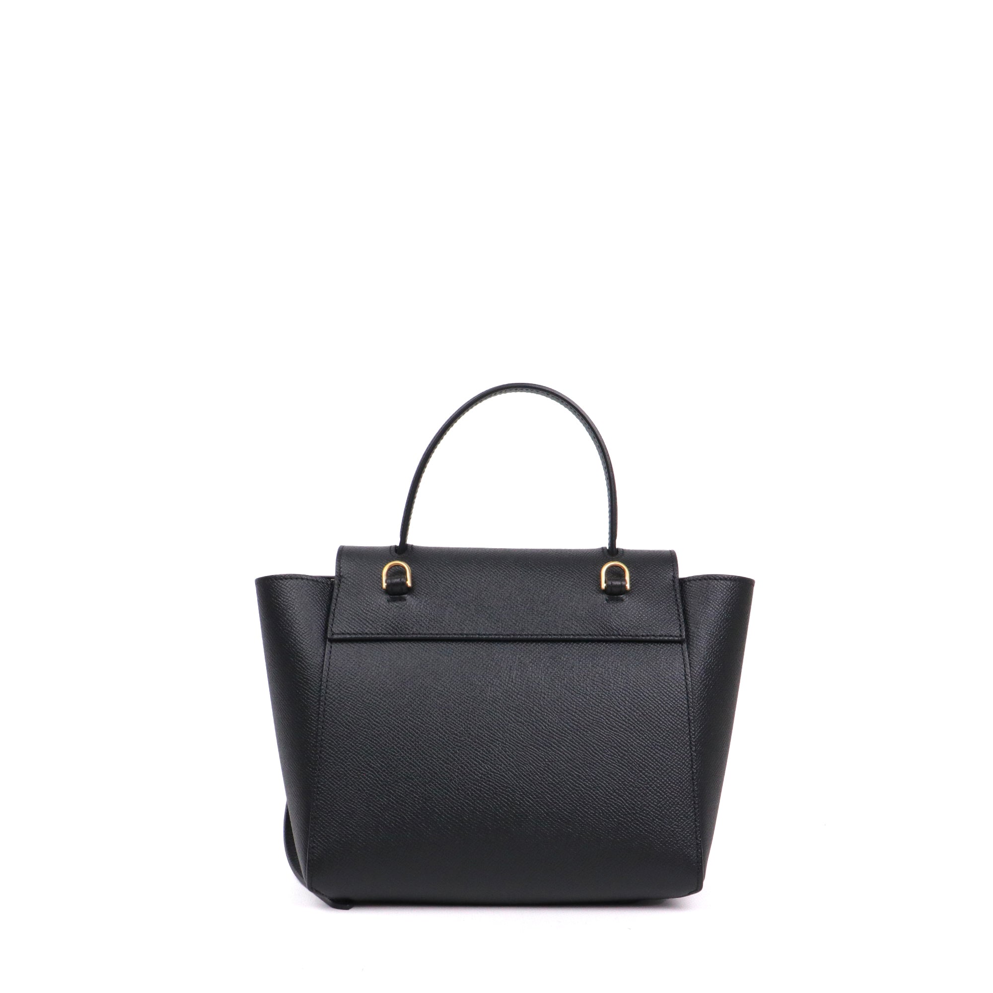 CELINE - Sac à bandoulière Belt nano Celine en cuir grainé noir