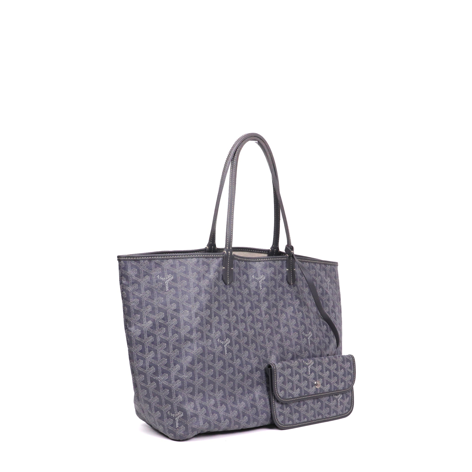 GOYARD - Sac cabas Saint Louis PM Goyard en toile enduite grise