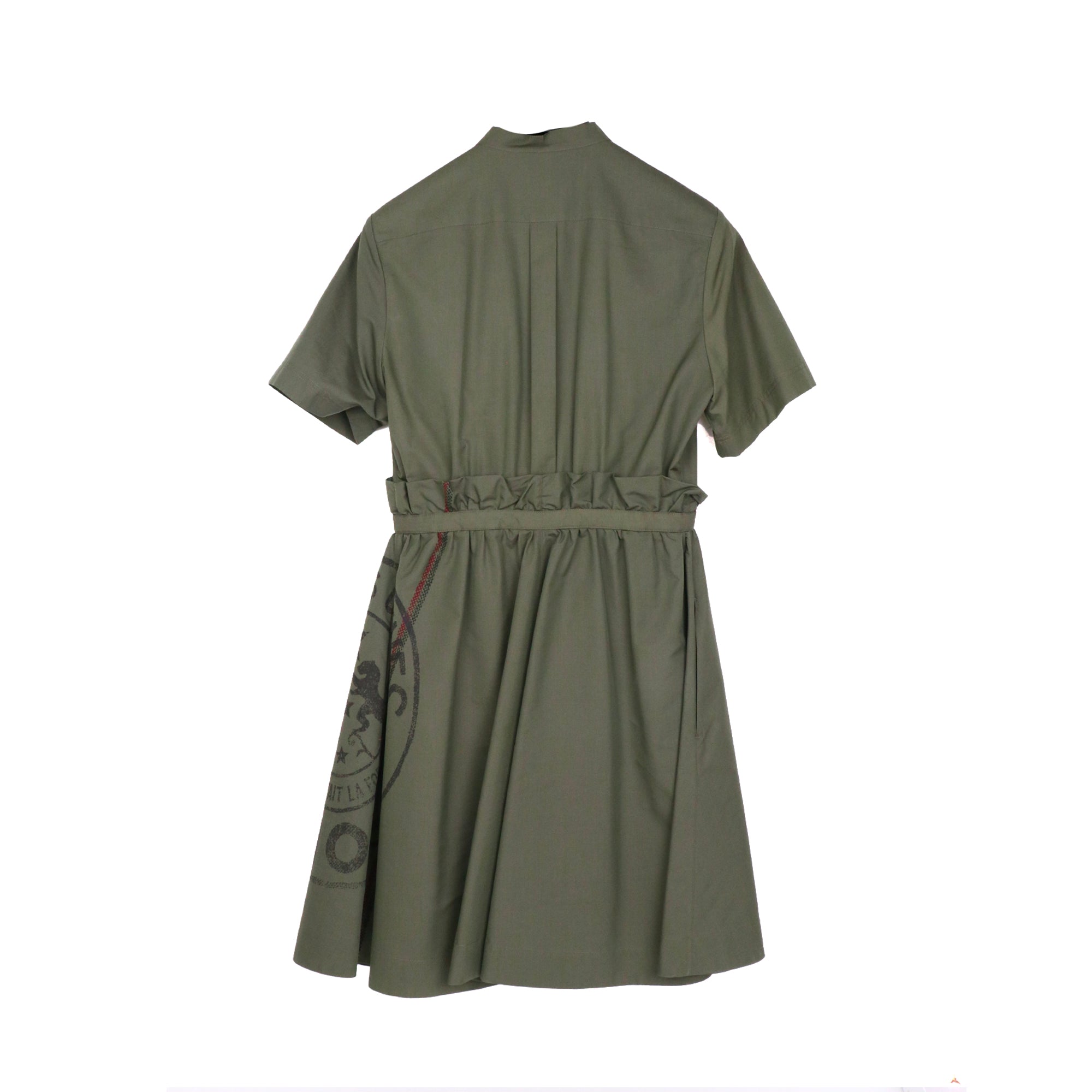DIOR - Robe à manches courtes Dior en coton kaki (T38)