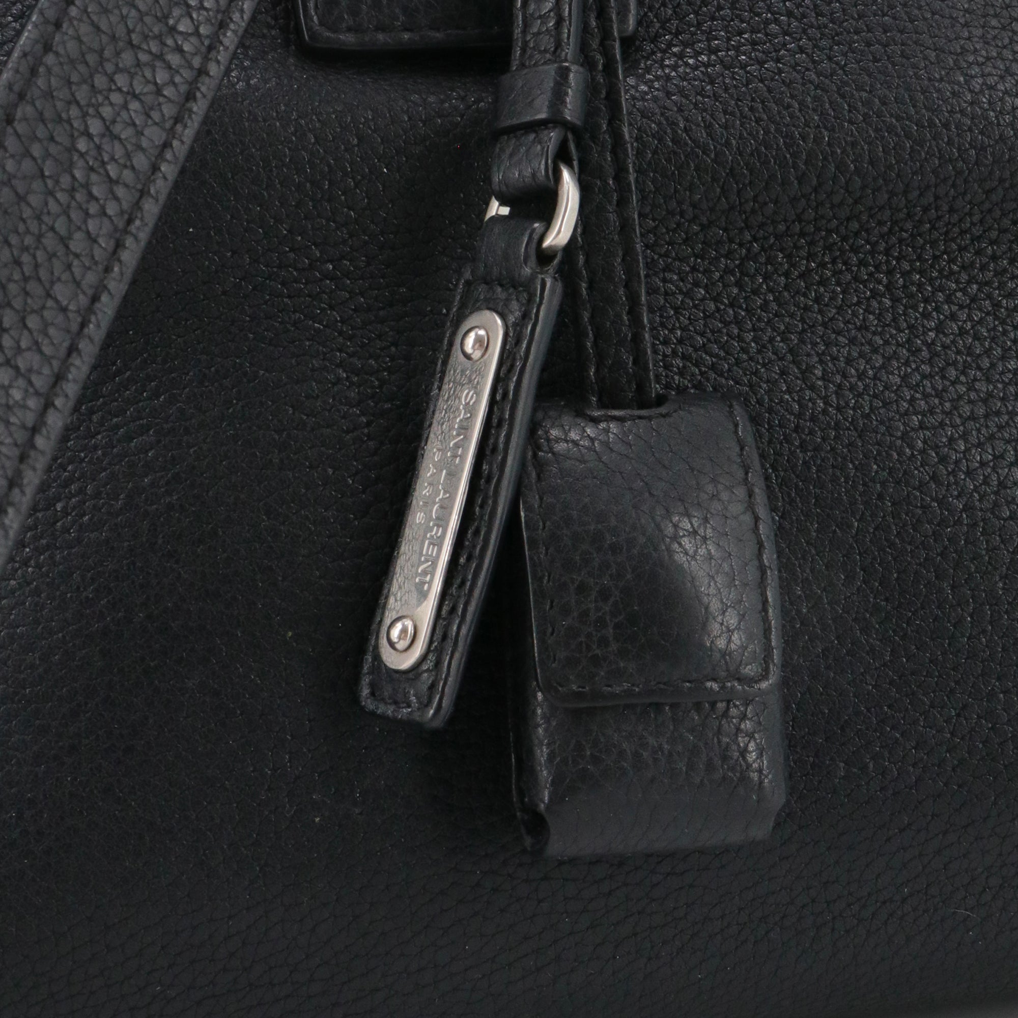 SAINT LAURENT - Sac de Jour Small Saint Laurent en cuir grainé noir