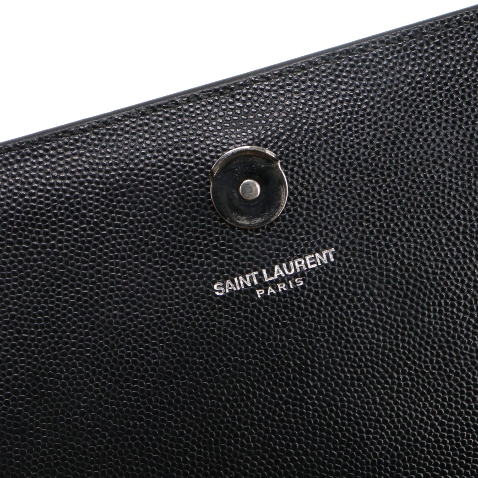 SAINT LAURENT - Sac à bandoulière Kate medium full black Saint Laurent en cuir grainé noir