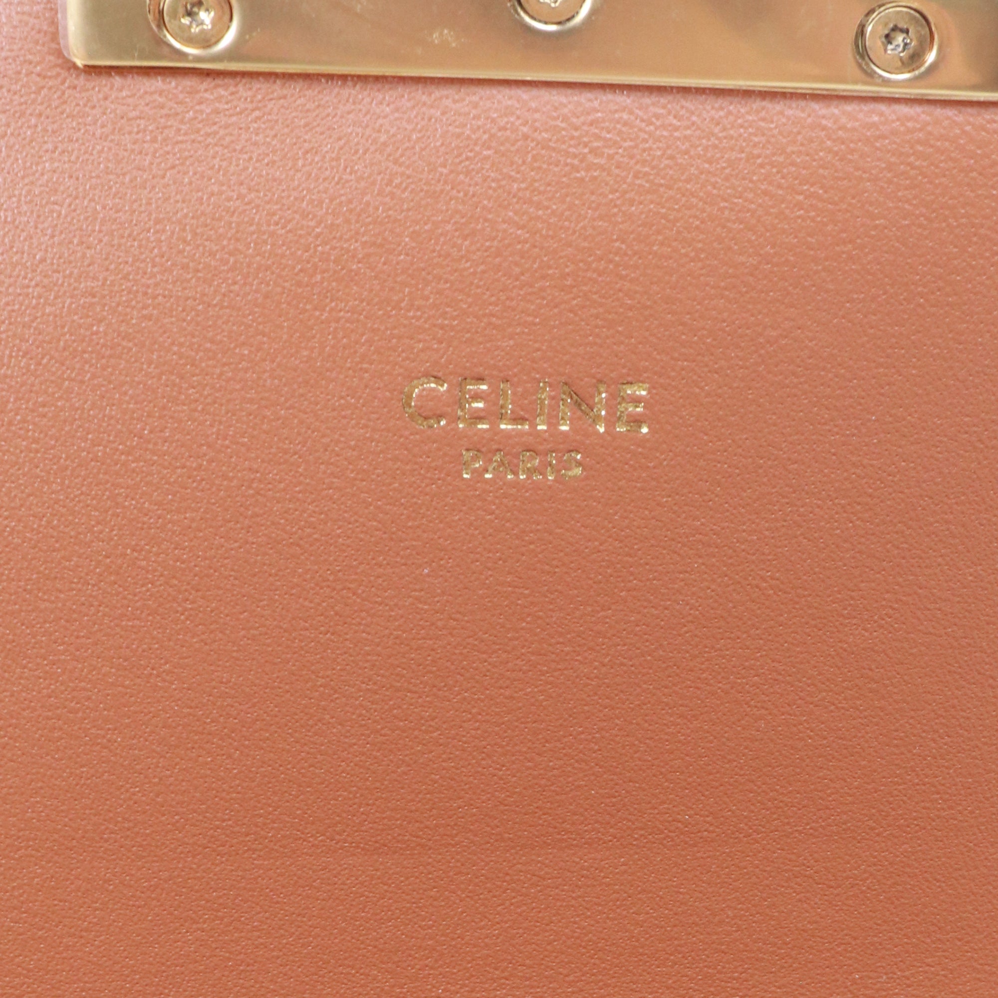 CELINE - Sac à bandoulière Triomphe medium Céline en raphia et cuir tan