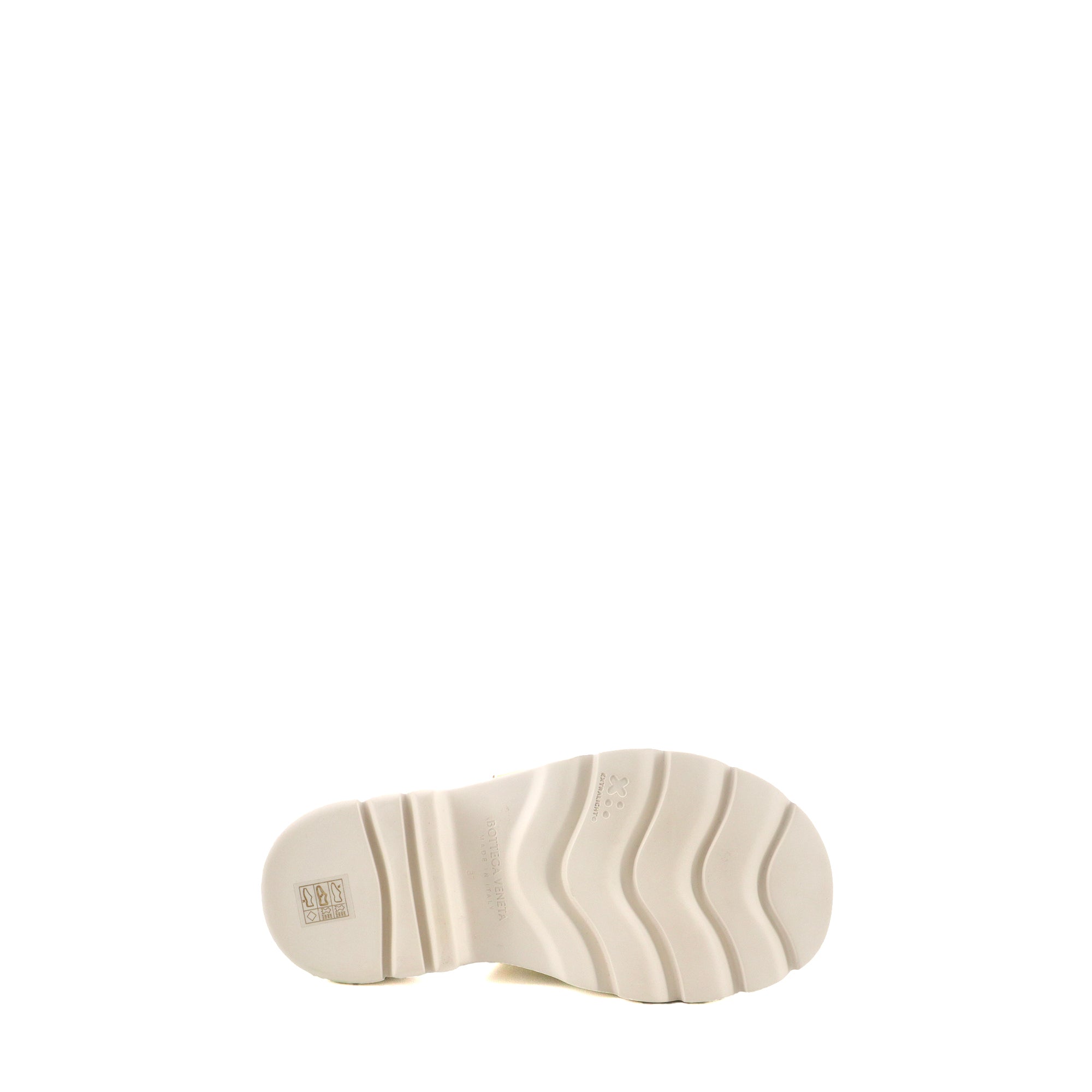 BOTTEGA VENETA - Mules Flash Bottega Veneta en toile blanc cassé (T37)