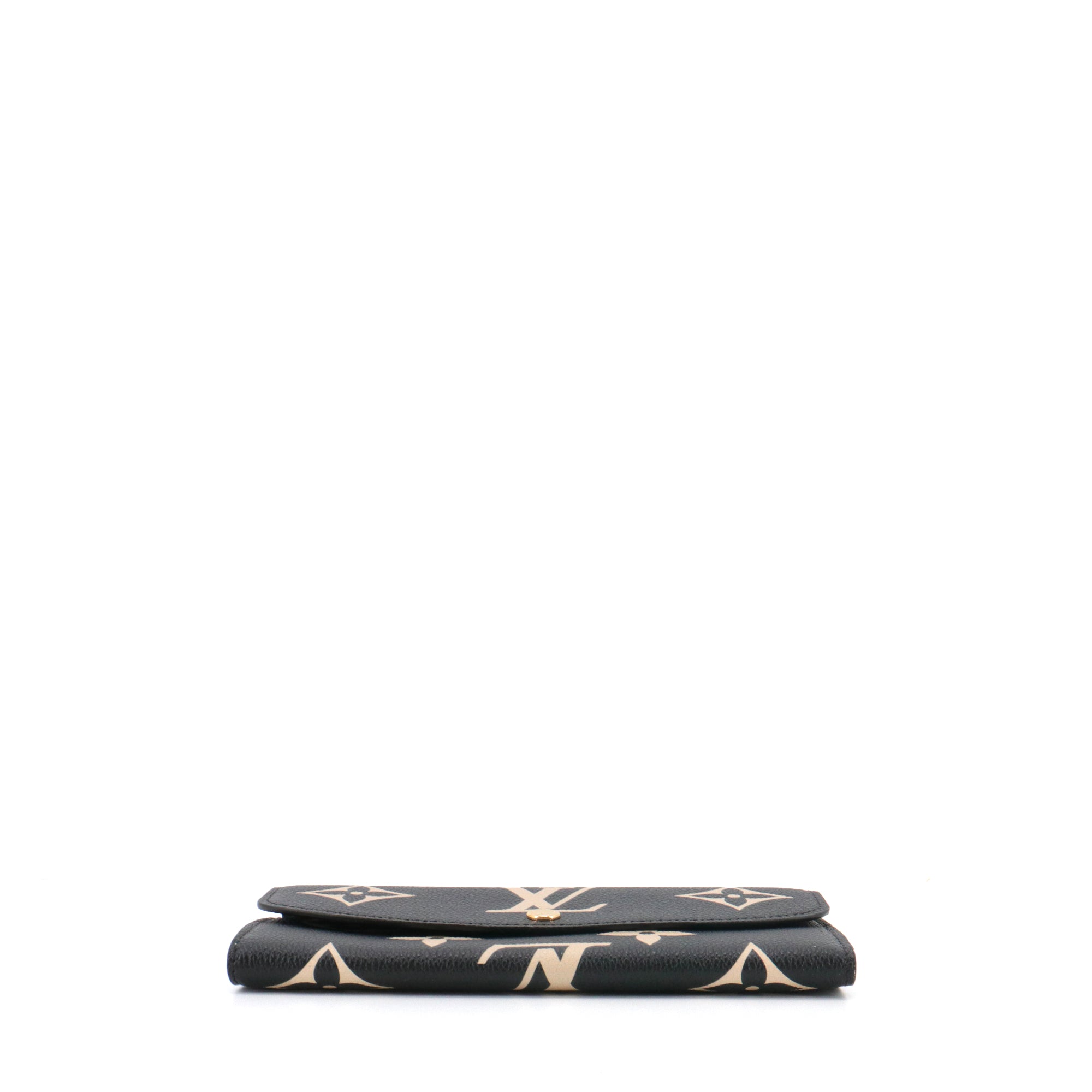 LOUIS VUITTON - Portefeuille Émilie Louis Vuitton en cuir grainé bicolore