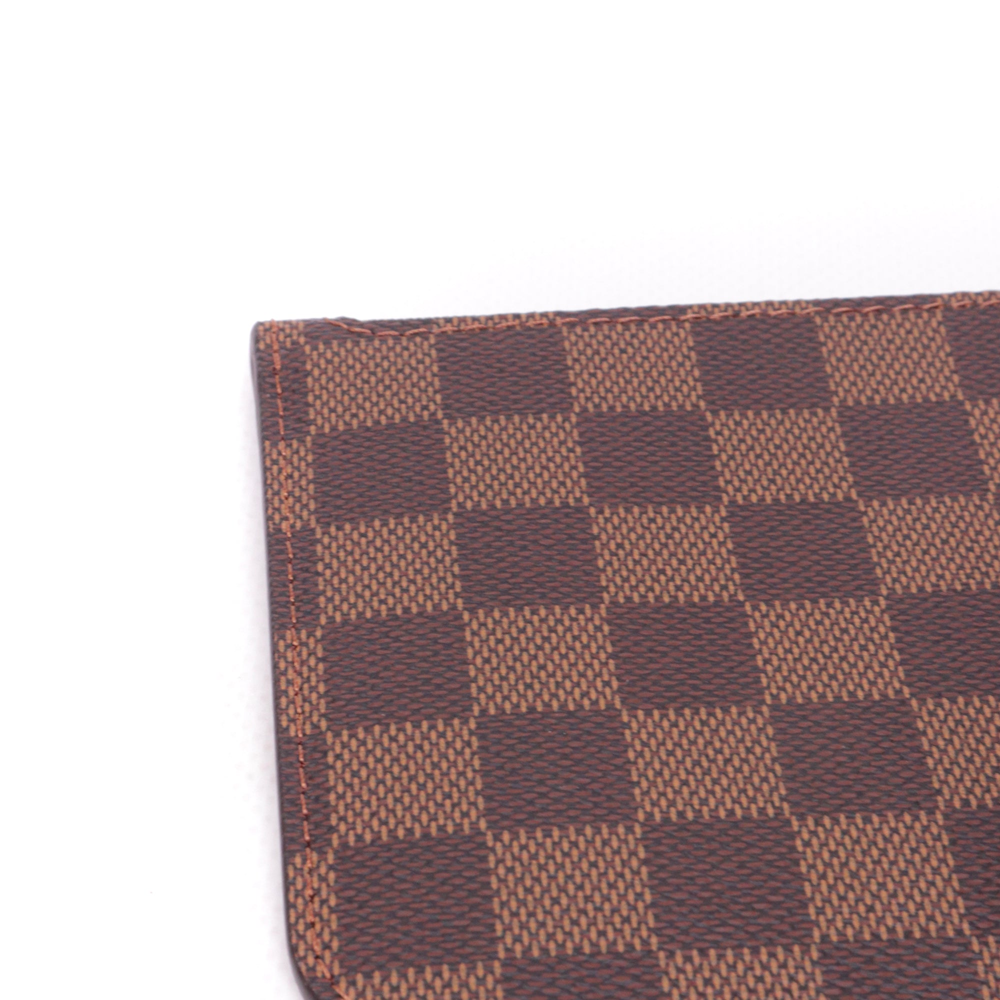 LOUIS VUITTON - Pochette Neverfull Louis Vuitton en toile damier ébène