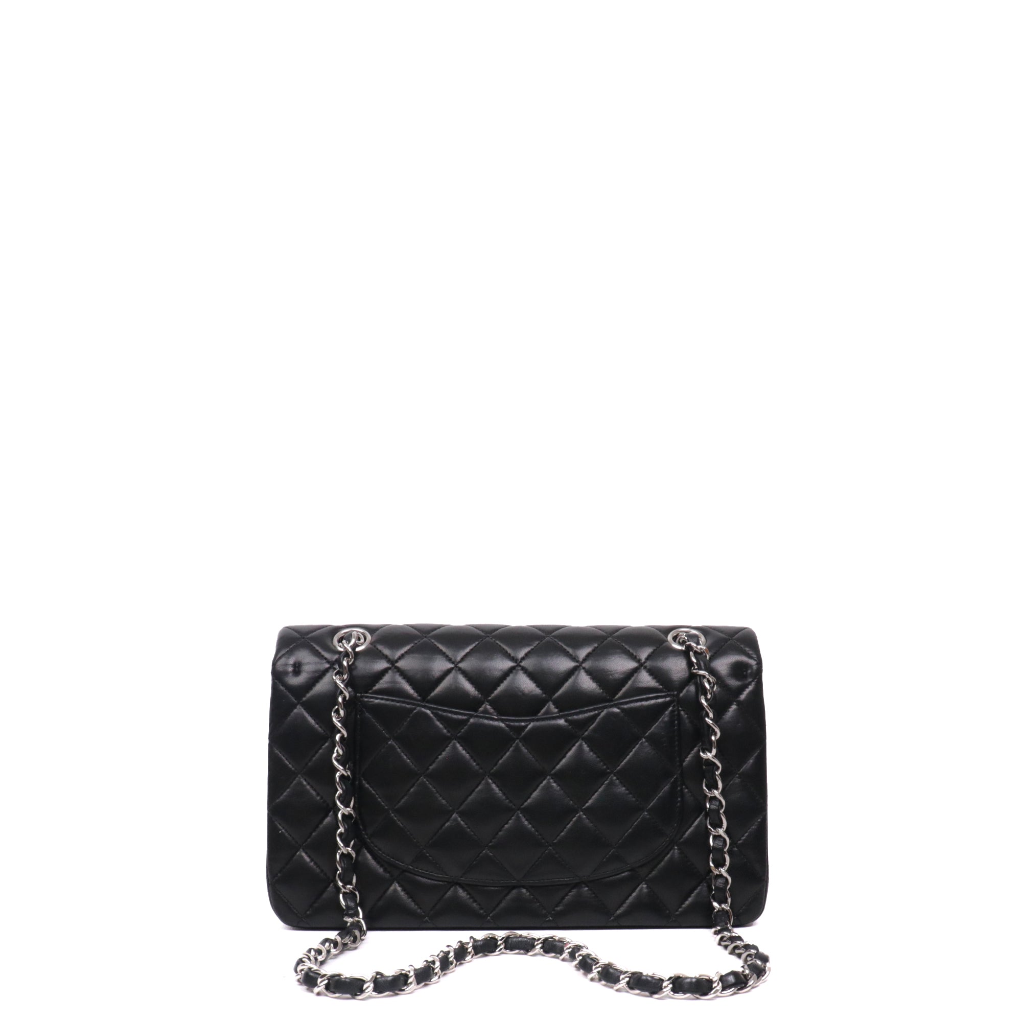 CHANEL - Sac à main Classique/Timeless Chanel 11.12 double flap Chanel en cuir lisse noir