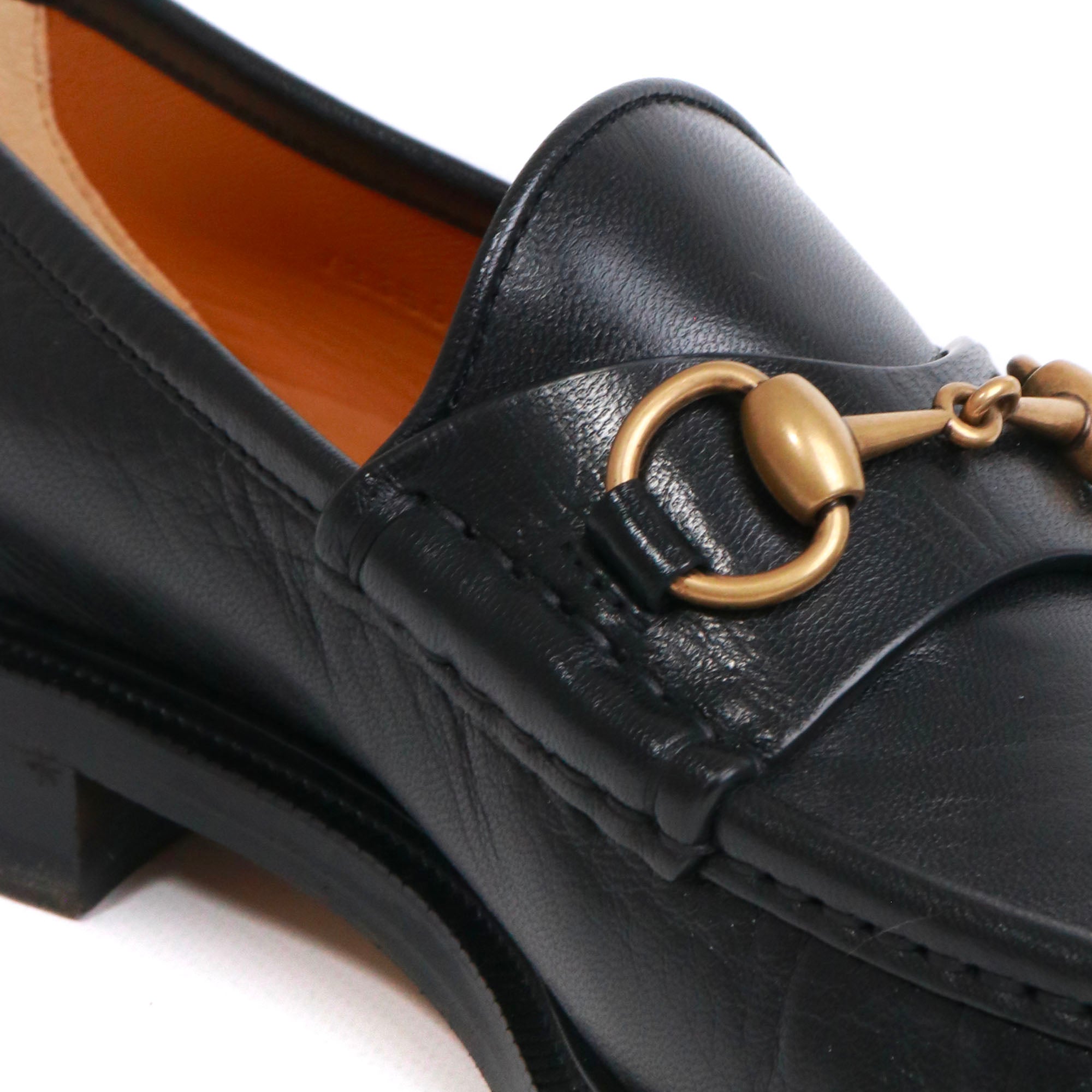 GUCCI - Mocassins Mors Gucci en cuir lisse noir (T42)