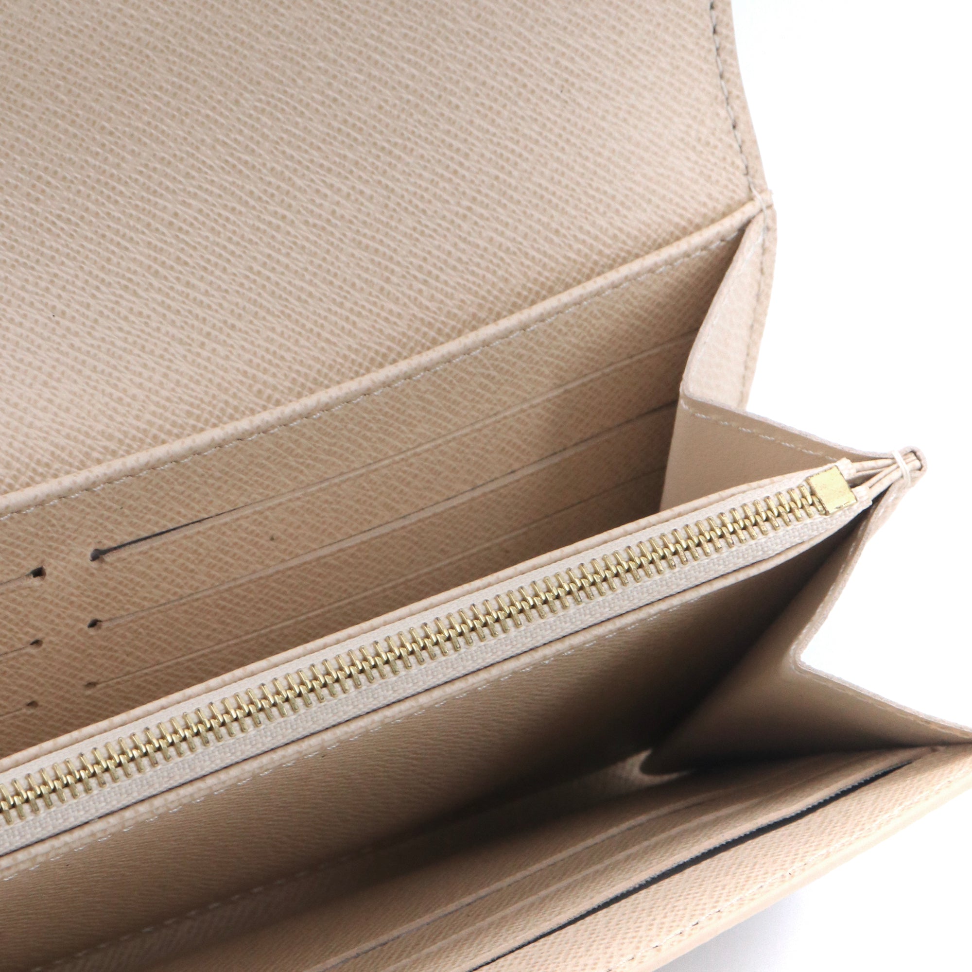 LOUIS VUITTON - Portefeuille Sarah Louis Vuitton en toile damier azur