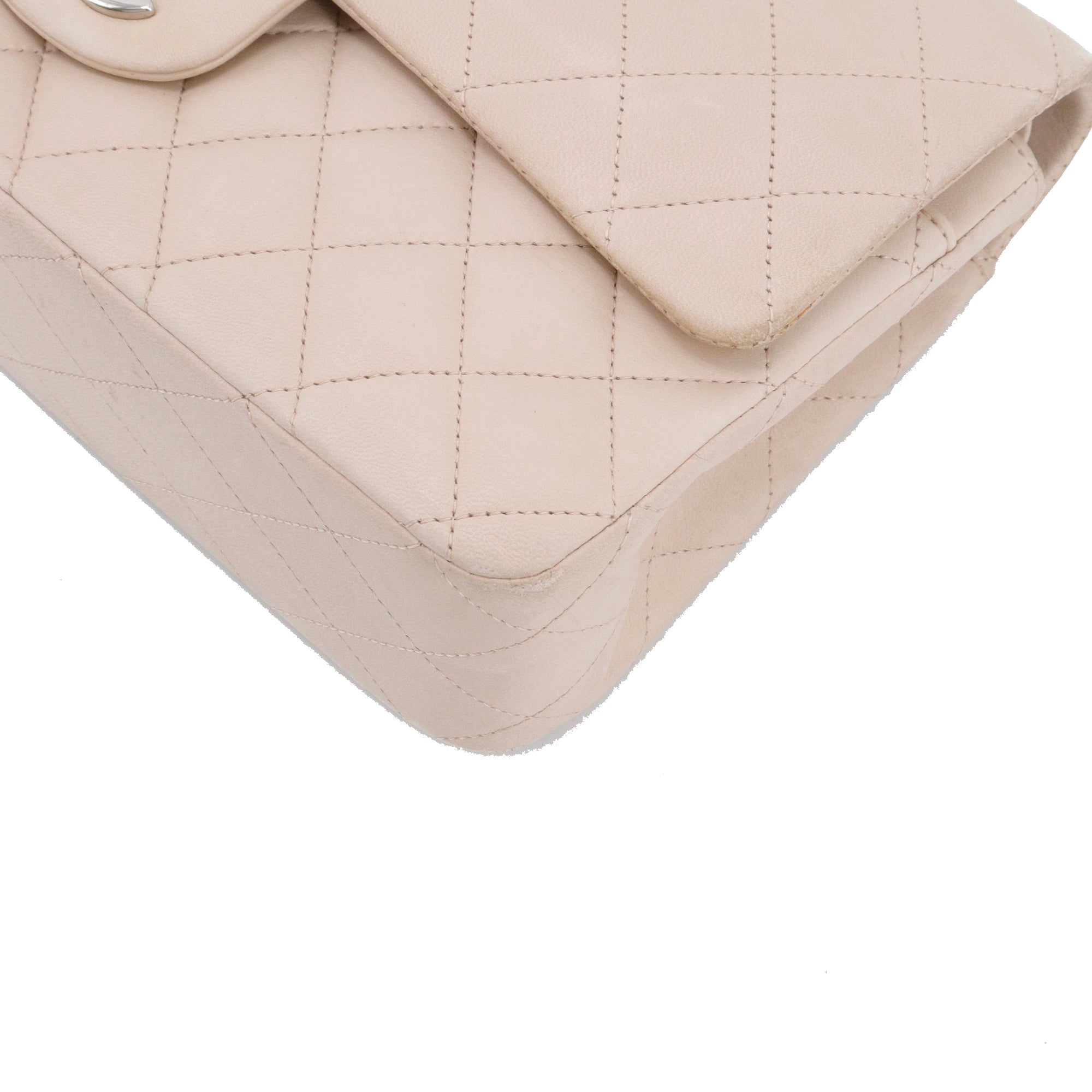 CHANEL - Sac à main Classique/Timeless Chanel 11.12 double flap Chanel en cuir lisse beige