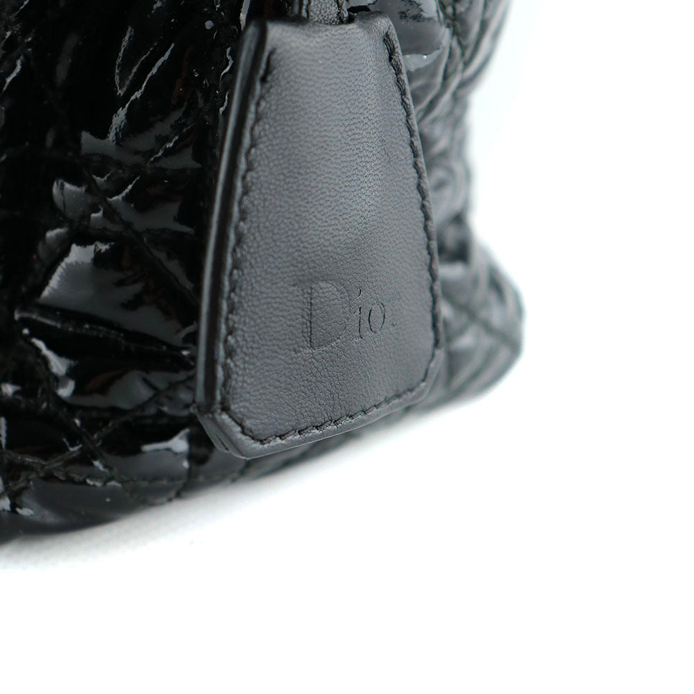 DIOR - Sac à main Miss Dior vintage en cuir verni noir