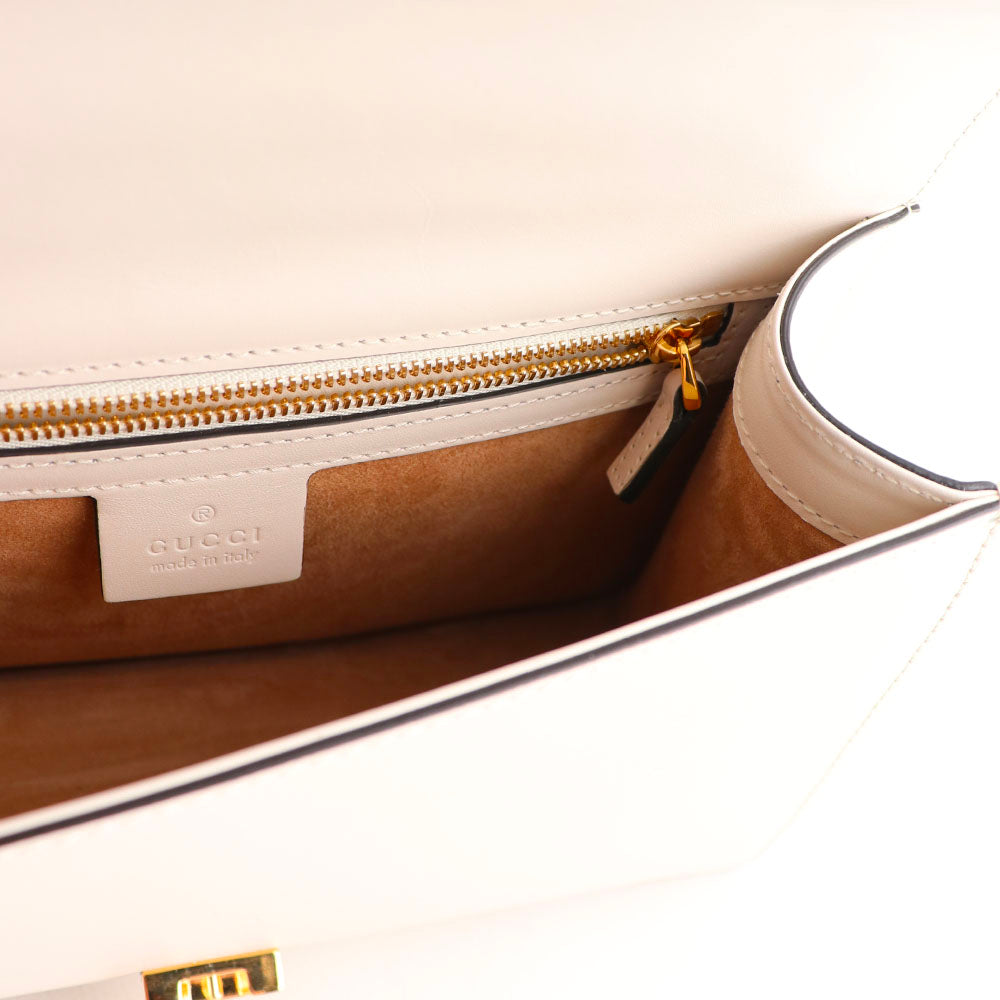 GUCCI - Sac à épaule Sylvie en cuir blanc