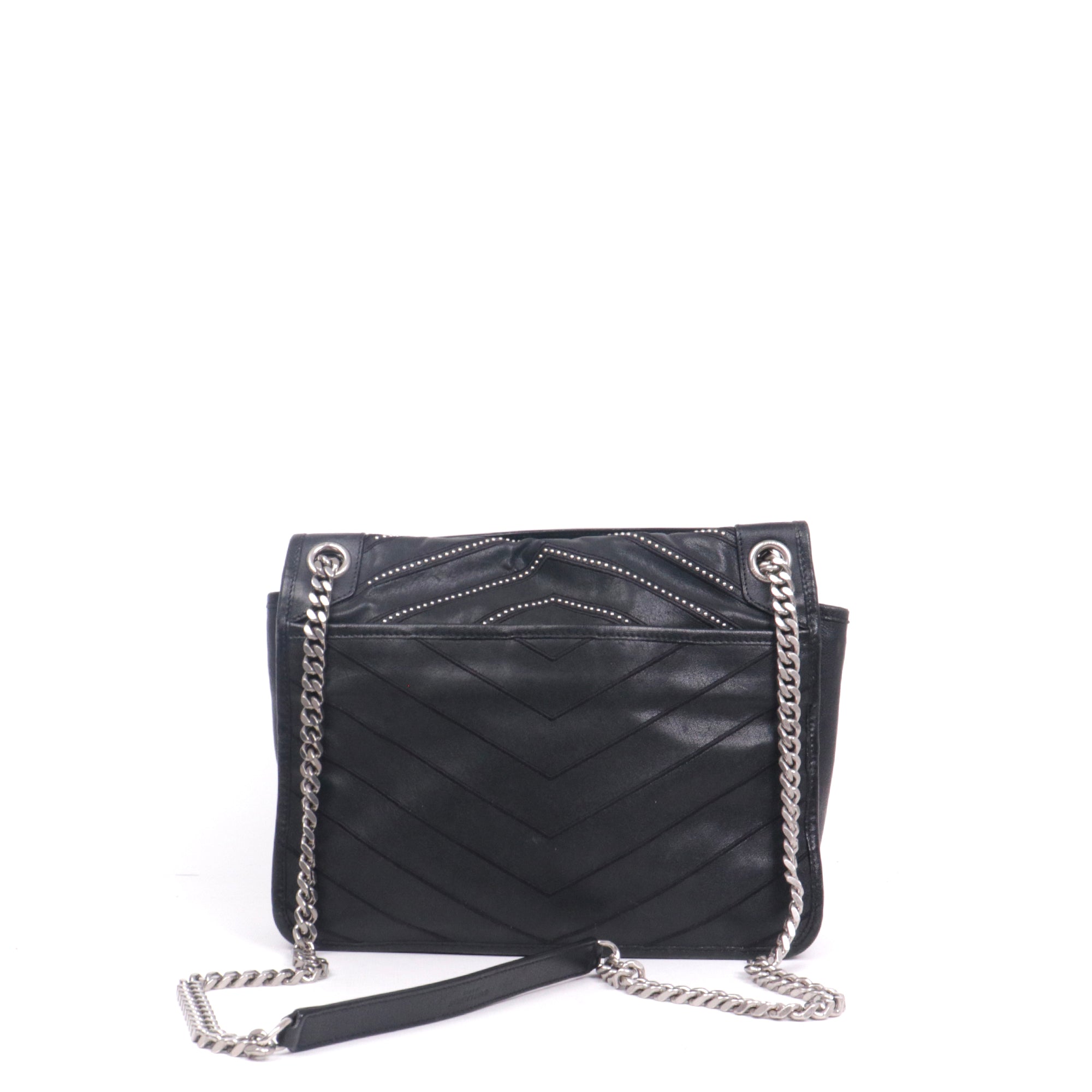SAINT LAURENT - Sac à bandoulière Niki medium Saint Laurent édition limitée en cuir noir