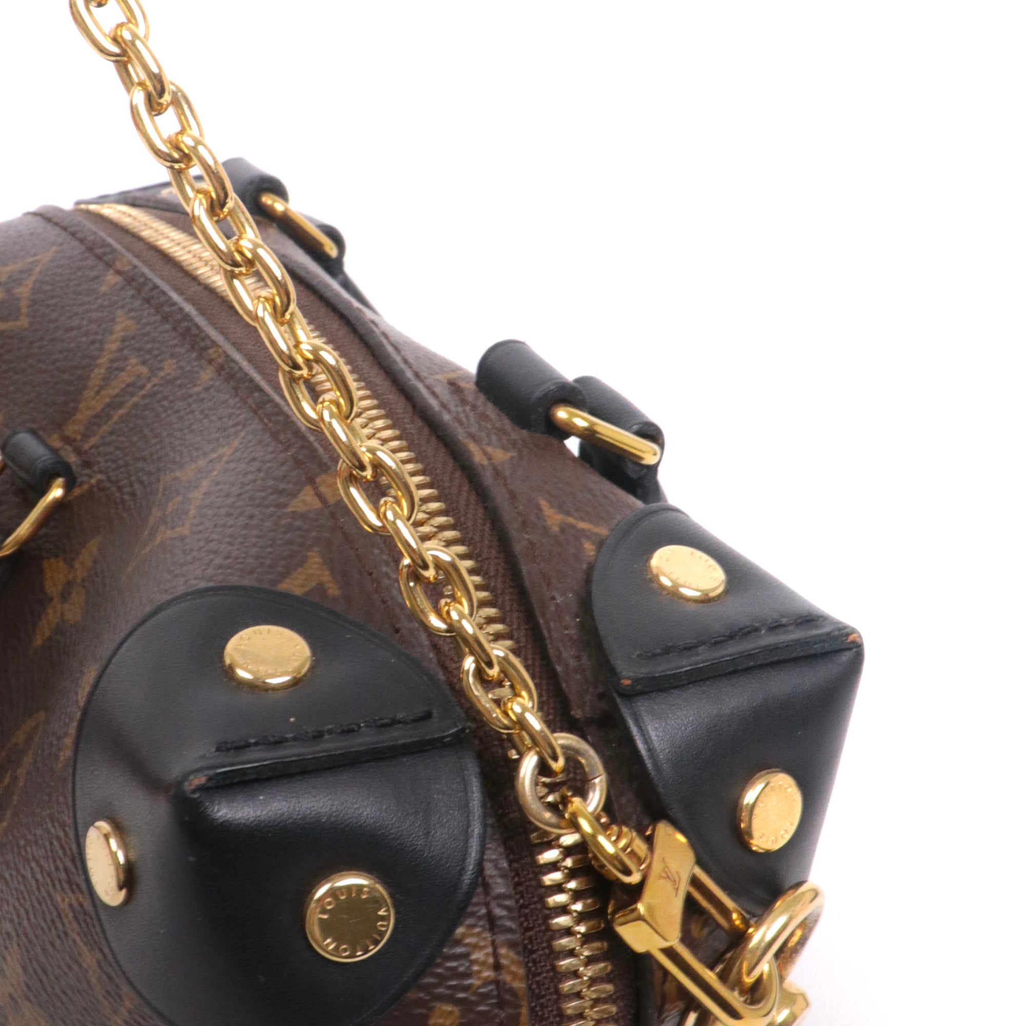 LOUIS VUITTON - Sac à bandoulière Petite Malle Souple Louis Vuitton en toile monogrammée