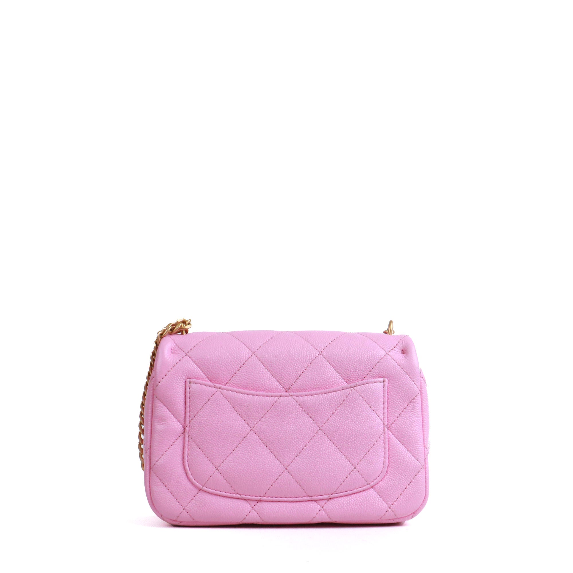 CHANEL - Sac à bandoulière Timeless/Classique Heart Crush en cuir caviar rose