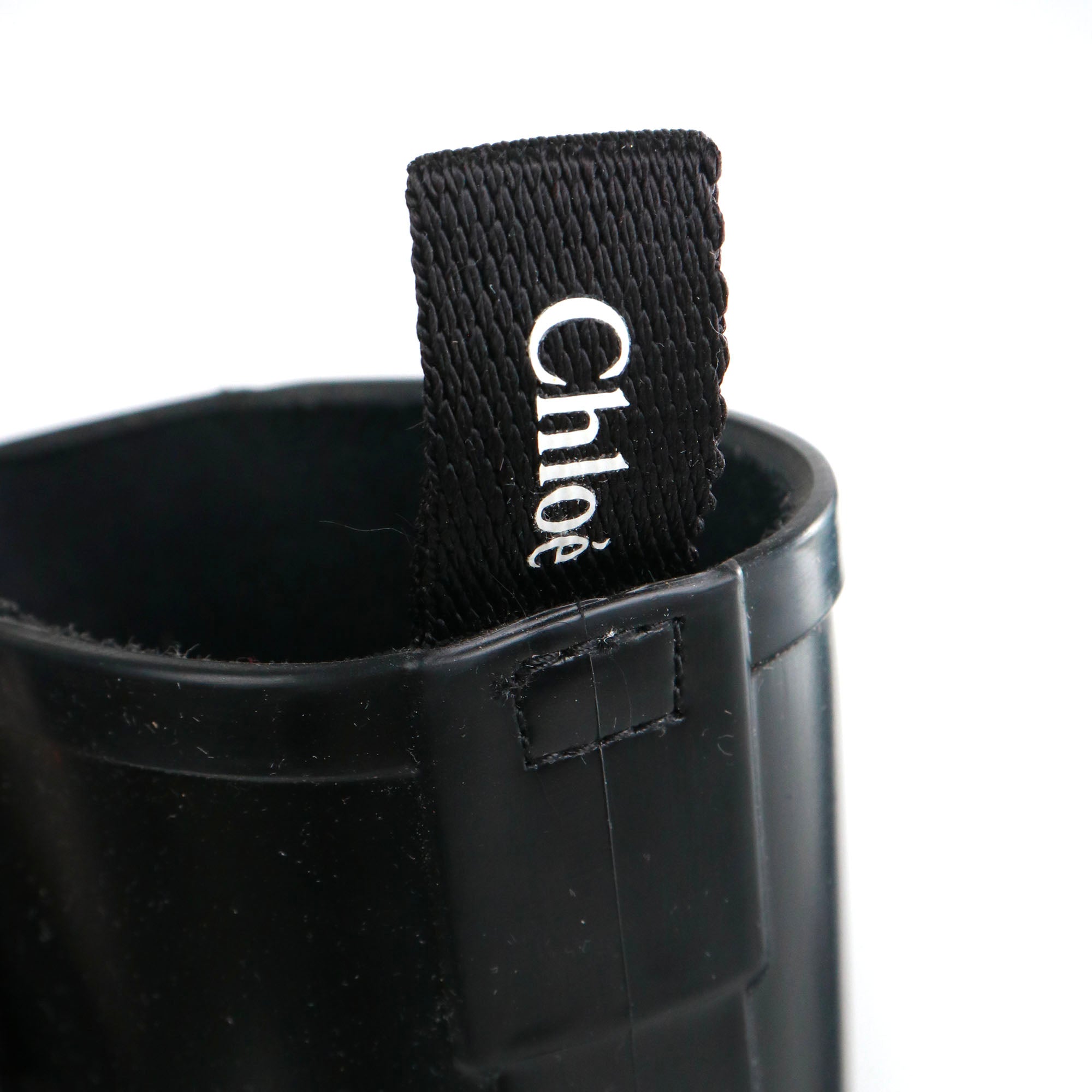 CHLOÉ - Bottines Betty Chloé en caoutchouc noir (T37)