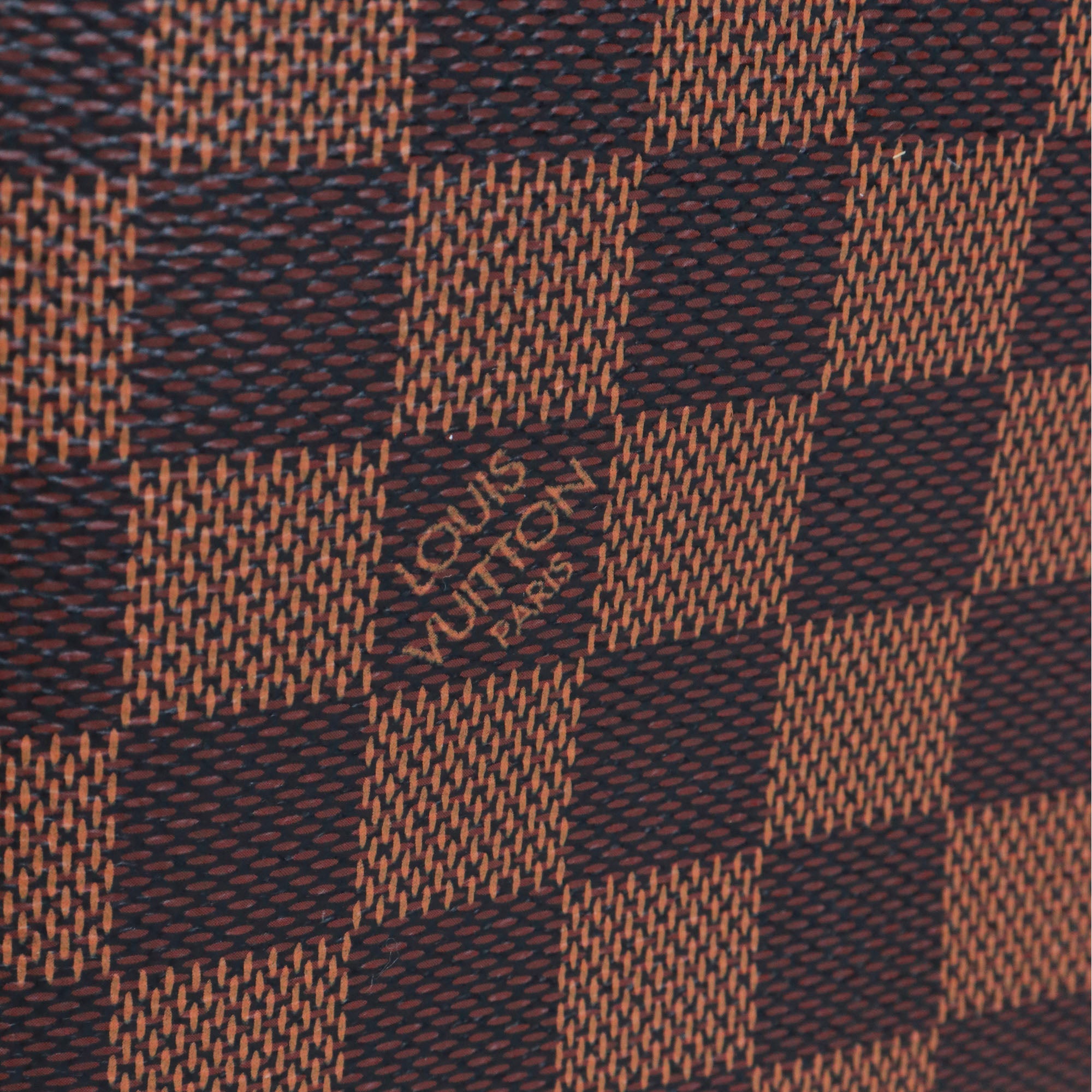 LOUIS VUITTON - Pochette Neverfull Louis Vuitton en toile enduite damier ébène