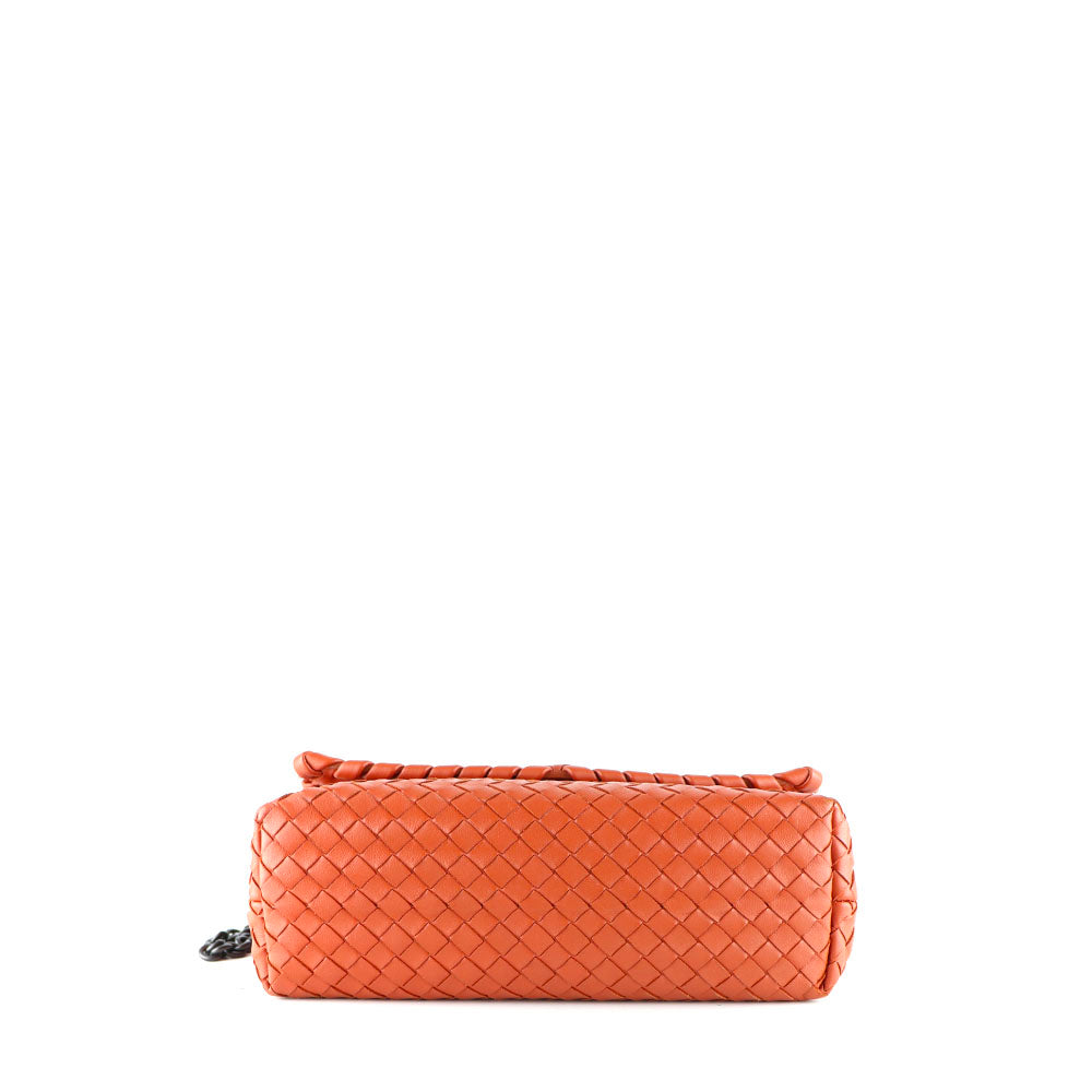 BOTTEGA VENETA - Sac à bandoulière Olimpia en cuir marron