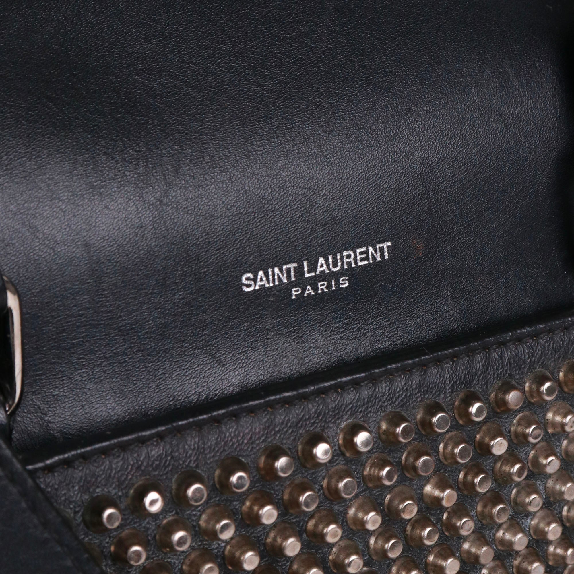 SAINT LAURENT - Sac à main Boston Saint Laurent en cuir noir