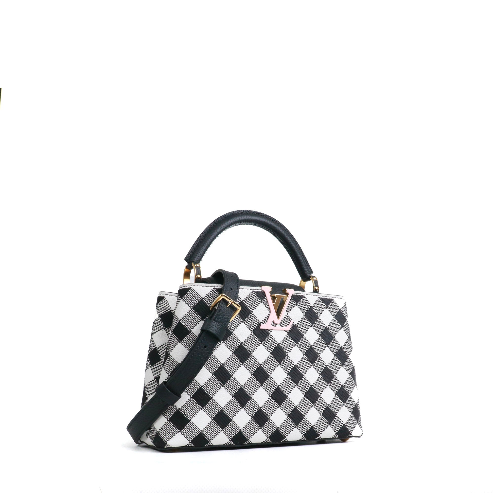 LOUIS VUITTON - Sac à main Capucines BB imprimé Vichy en cuir taurillon
