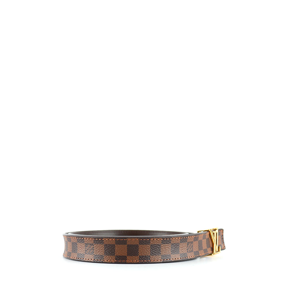 LOUIS VUITTON - Ceinture fine en toile damier ébène (T85)