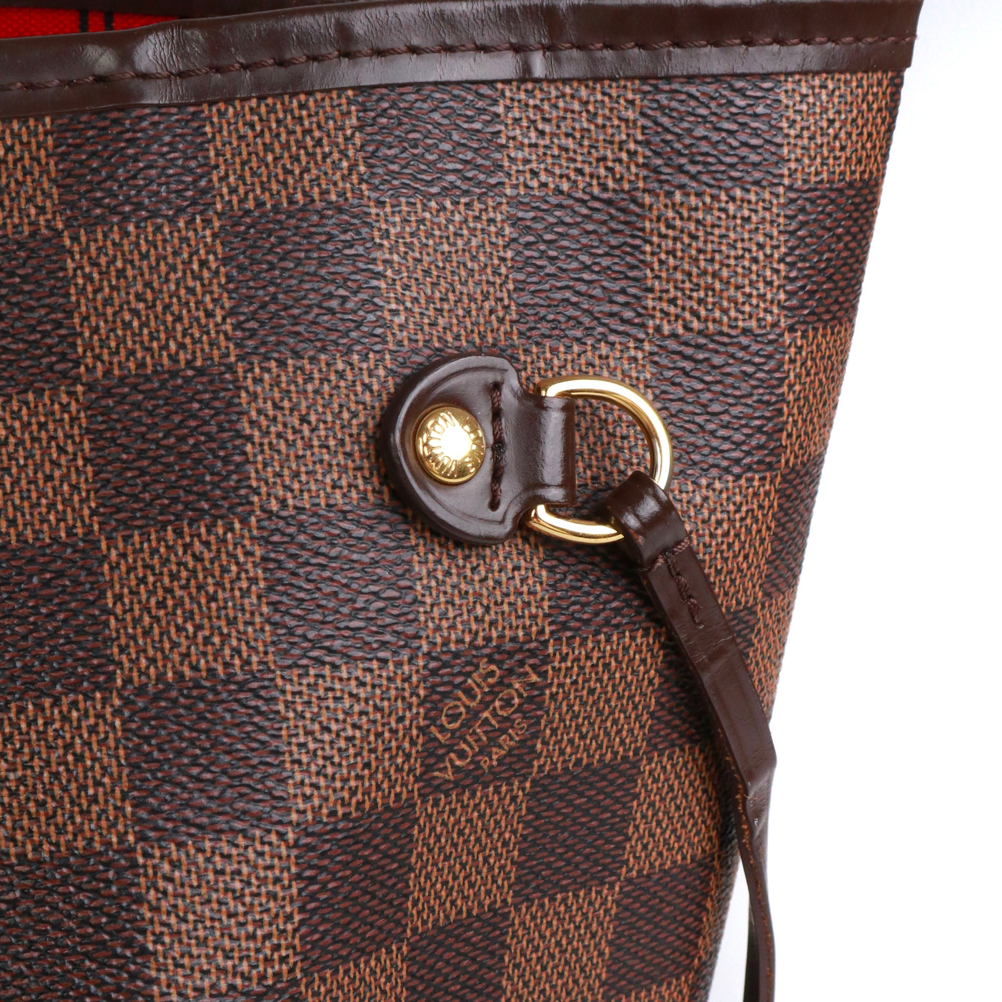 LOUIS VUITTON - Sac cabas Neverfull MM Louis Vuitton en toile enduite damier ébène
