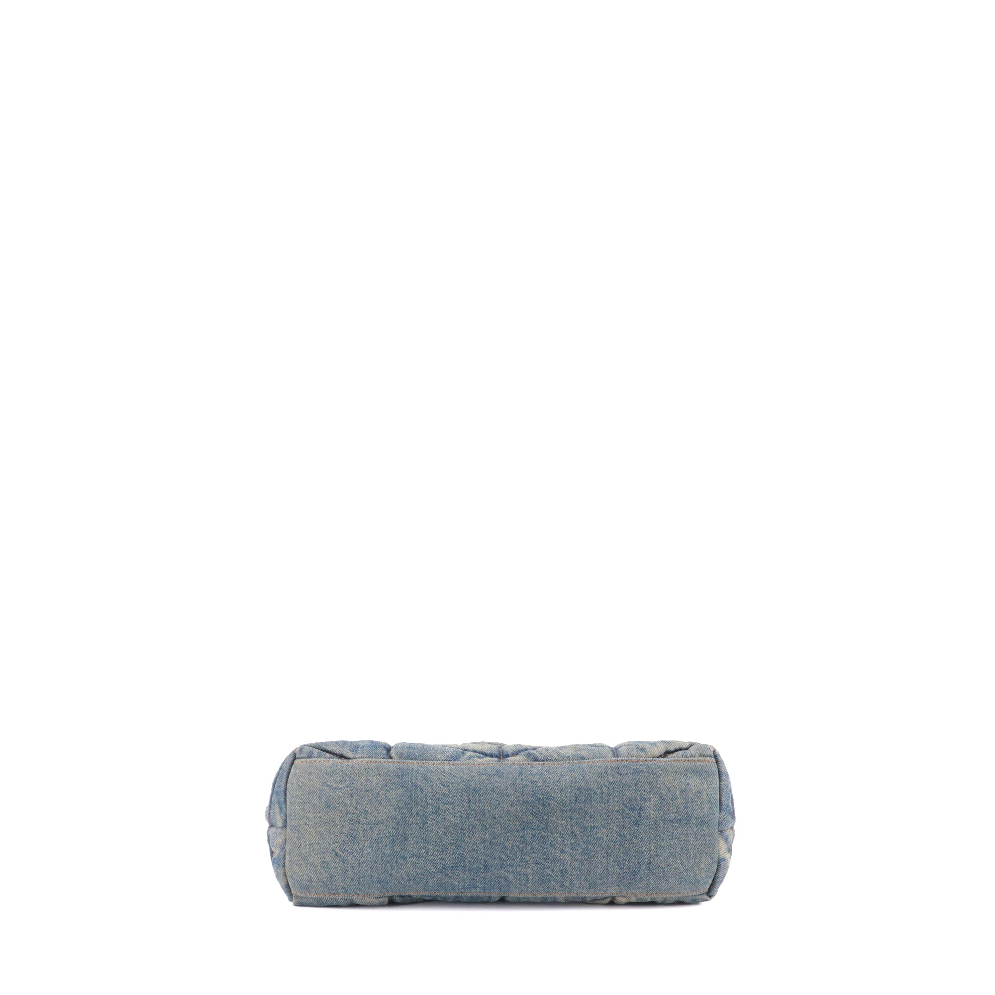 SAINT LAURENT - Sac à bandoulière Puffer small Saint Laurent en denim bleu