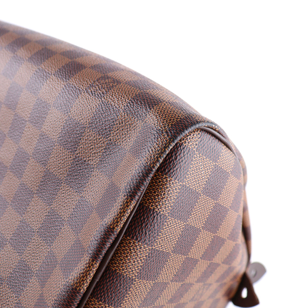 LOUIS VUITTON - Sac à main Speedy 30 en toile Damier Ébène