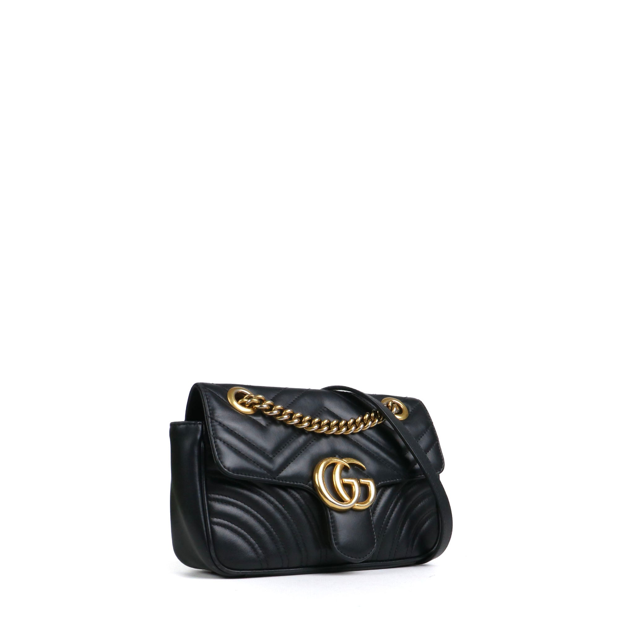 GUCCI - GG Marmont Small Size shoulder bag in black leather