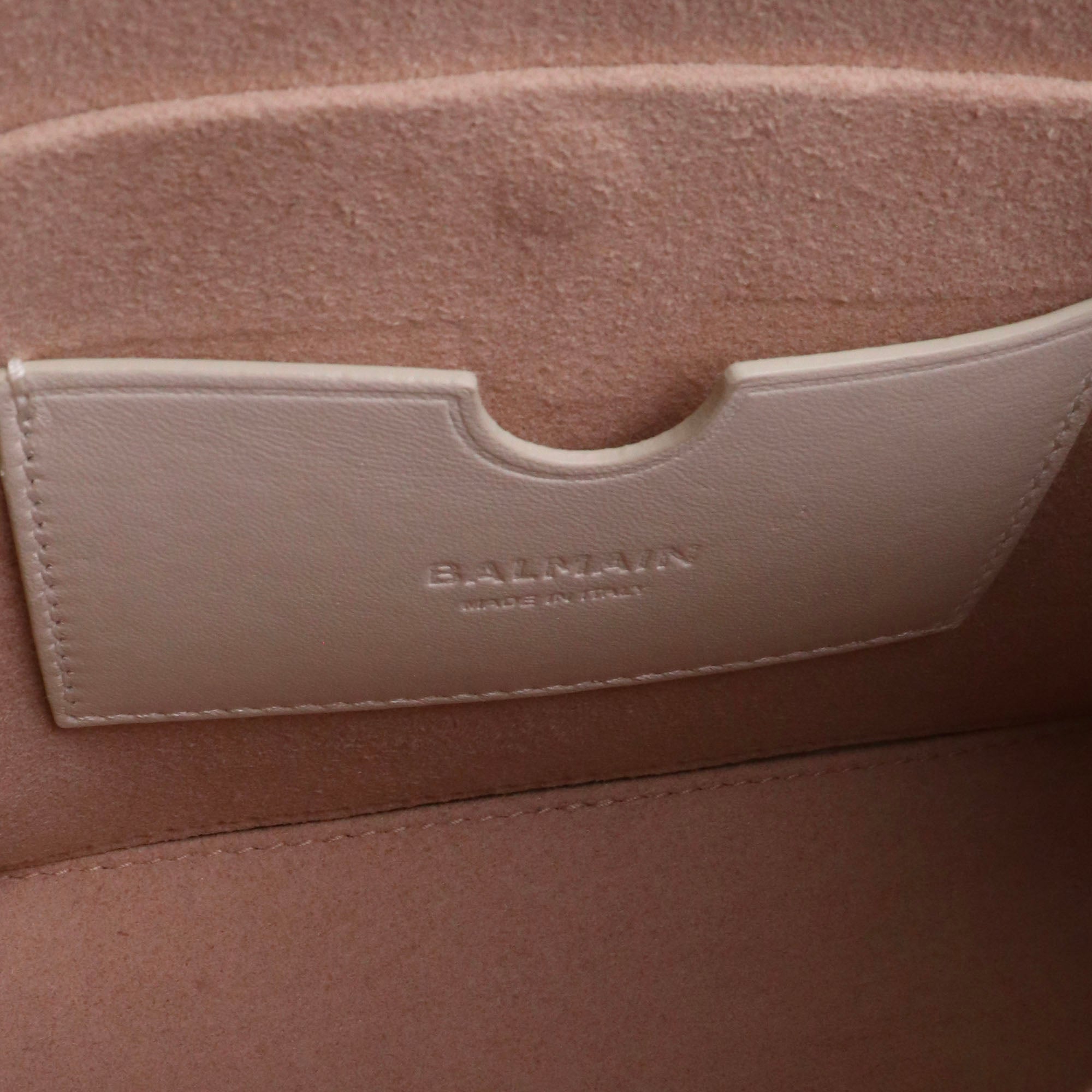 BALMAIN - Sac à bandoulière B-Buzz 22 Balmain en cuir lisse blanc