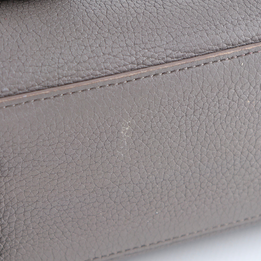 SAINT LAURENT - Sac de jour nano en cuir grainé gris