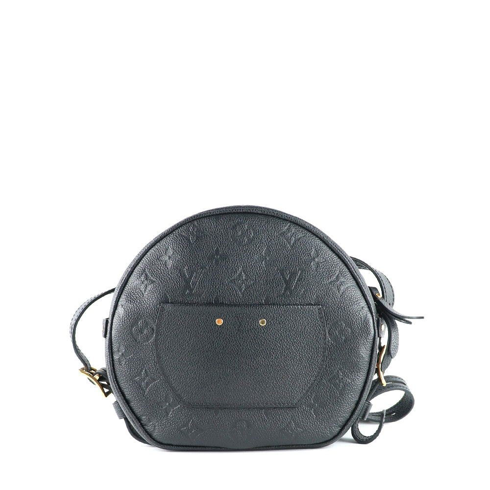 LOUIS VUITTON - Sac à bandoulière Boîte à chapeaux en cuir grainé noir