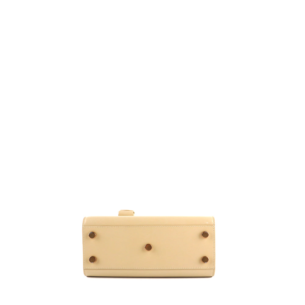 SAINT LAURENT - Sac de jour nano en cuir lisse beige