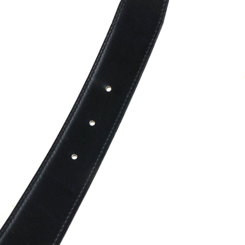 HERMÈS - Ceinture réversible H avec boucle dorée (T65)